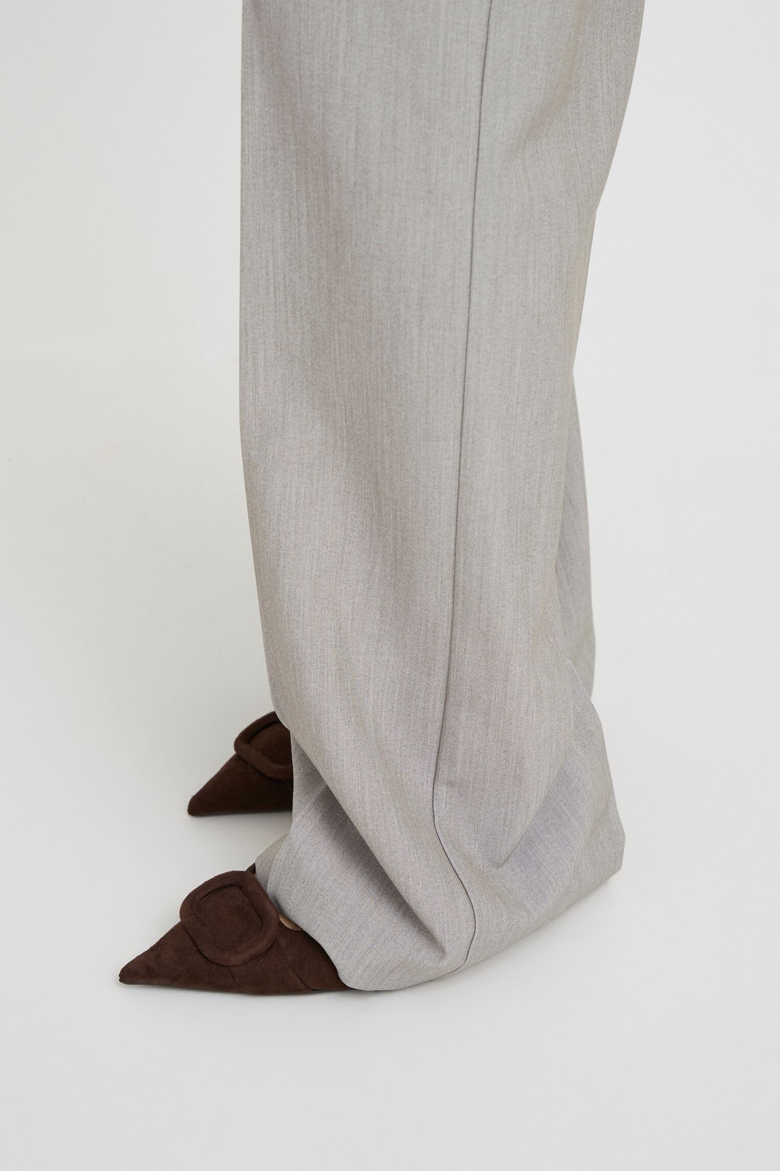 Rechte broeken Bydanta Wide Leg Pants 2 dames groen B-Young Rechte broeken Bydanta Wide Leg Pants 2 dames groen Vetiver Melange