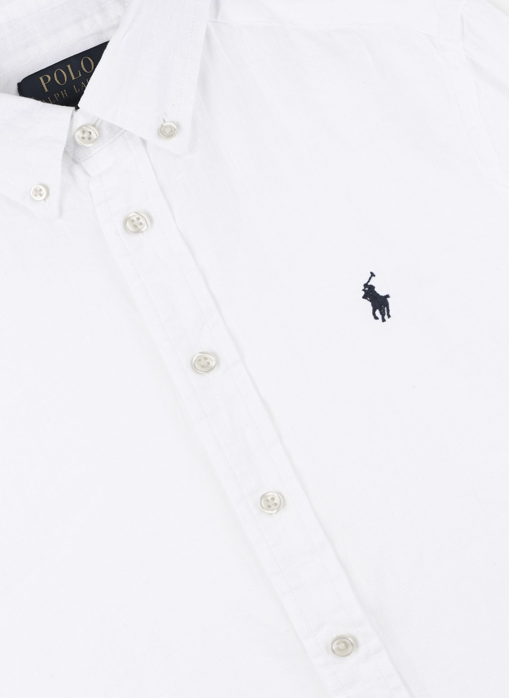 Chemises Chemise en lin 865270 garçon blanc Polo Ralph Lauren Chemises Chemise en lin 865270 garçon blanc WHITE