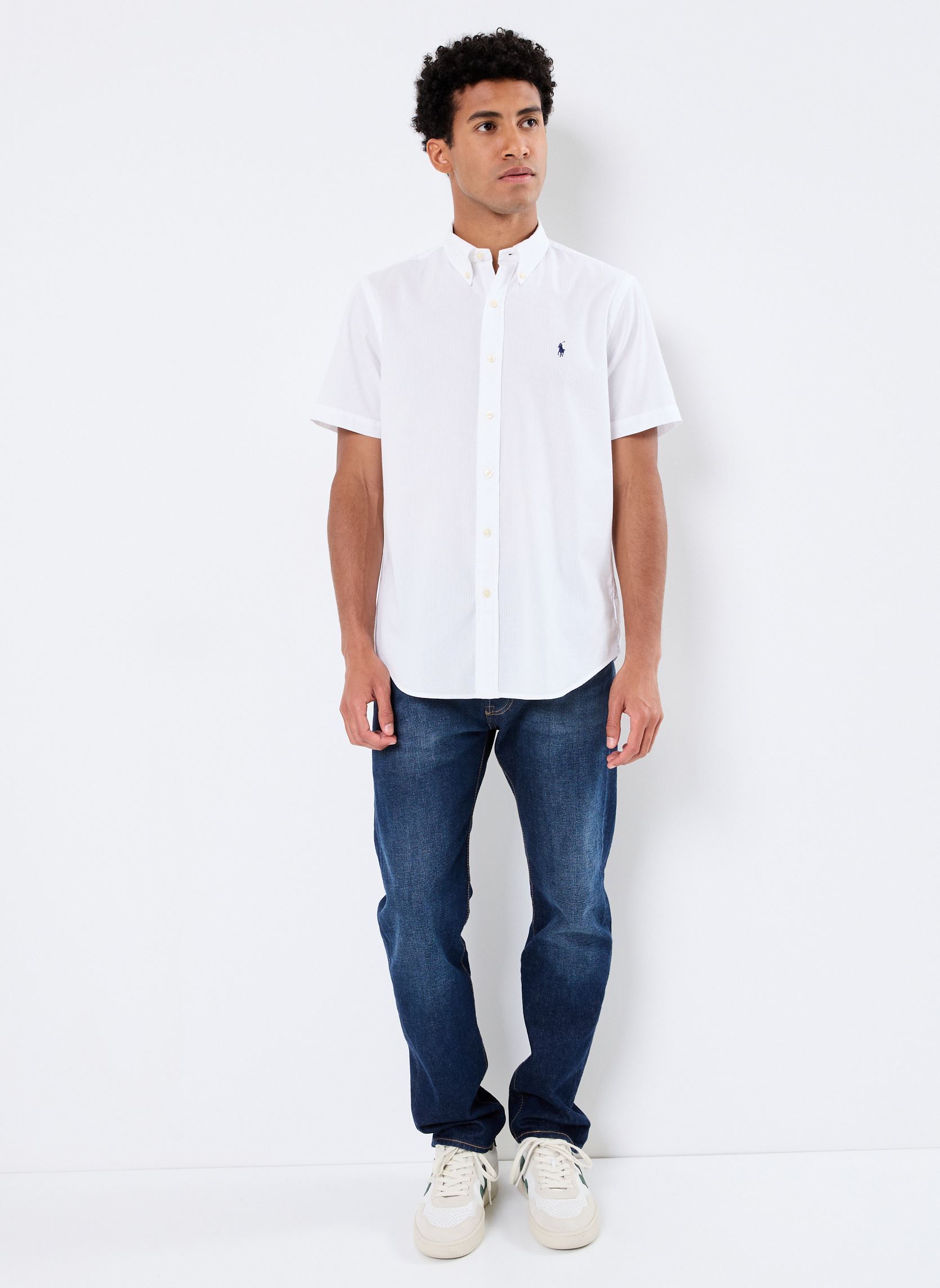 Hemden Cubdppcsss-Short Sleeve-Sport Shirt heren wit Polo Ralph Lauren Hemden Cubdppcsss-Short Sleeve-Sport Shirt heren wit WHITE