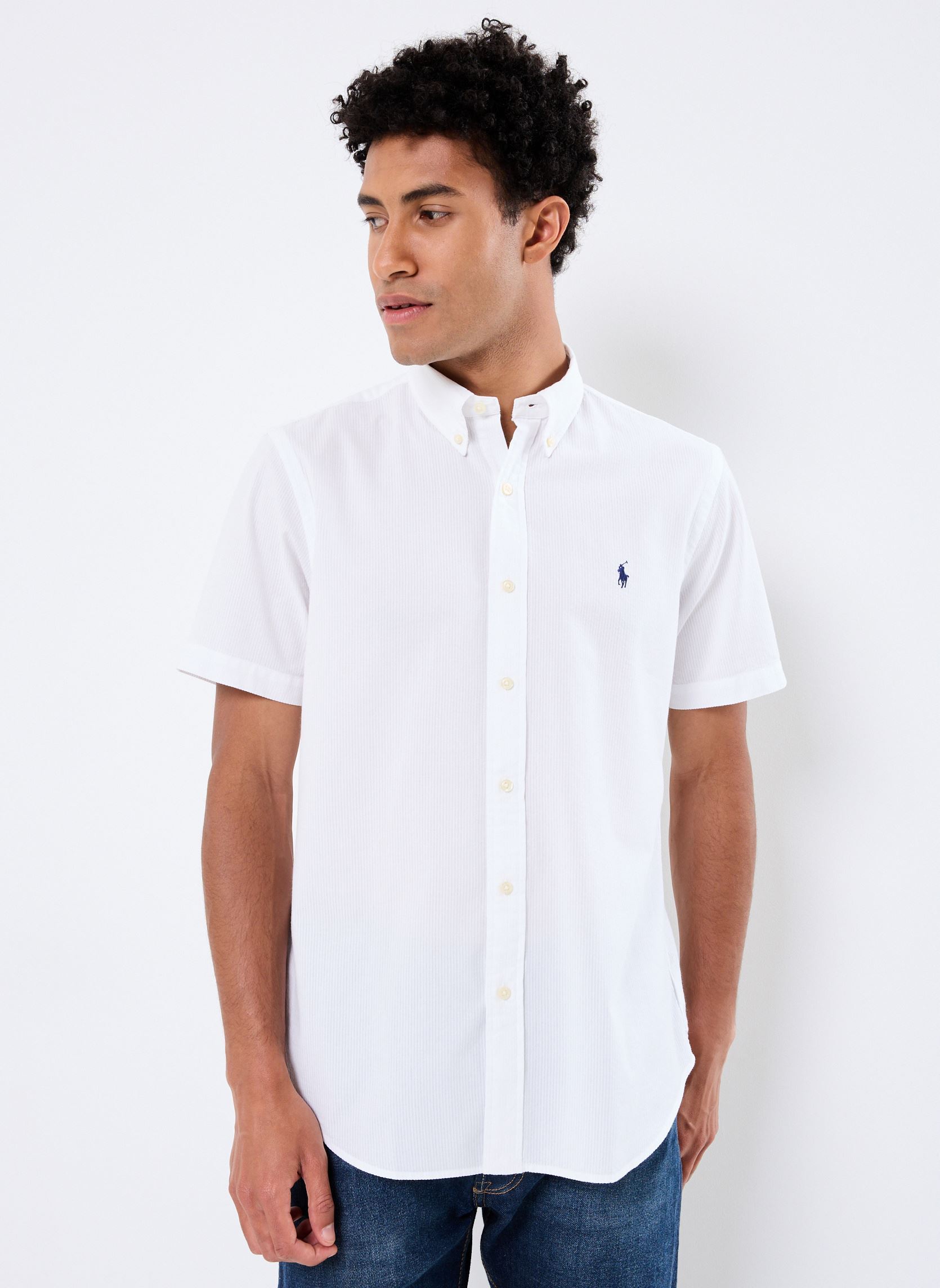 Chemise Polo Ralph Lauren CHEMISE MANCHES COURTES COUPE DROITE EN LIN EU