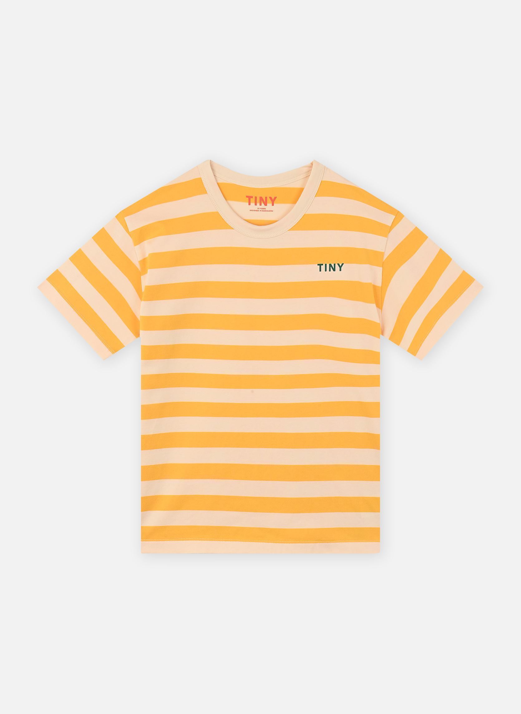 T-shirts Stripes Tee geel Tinycottons T-shirts Stripes Tee geel Yellow/Light Cream