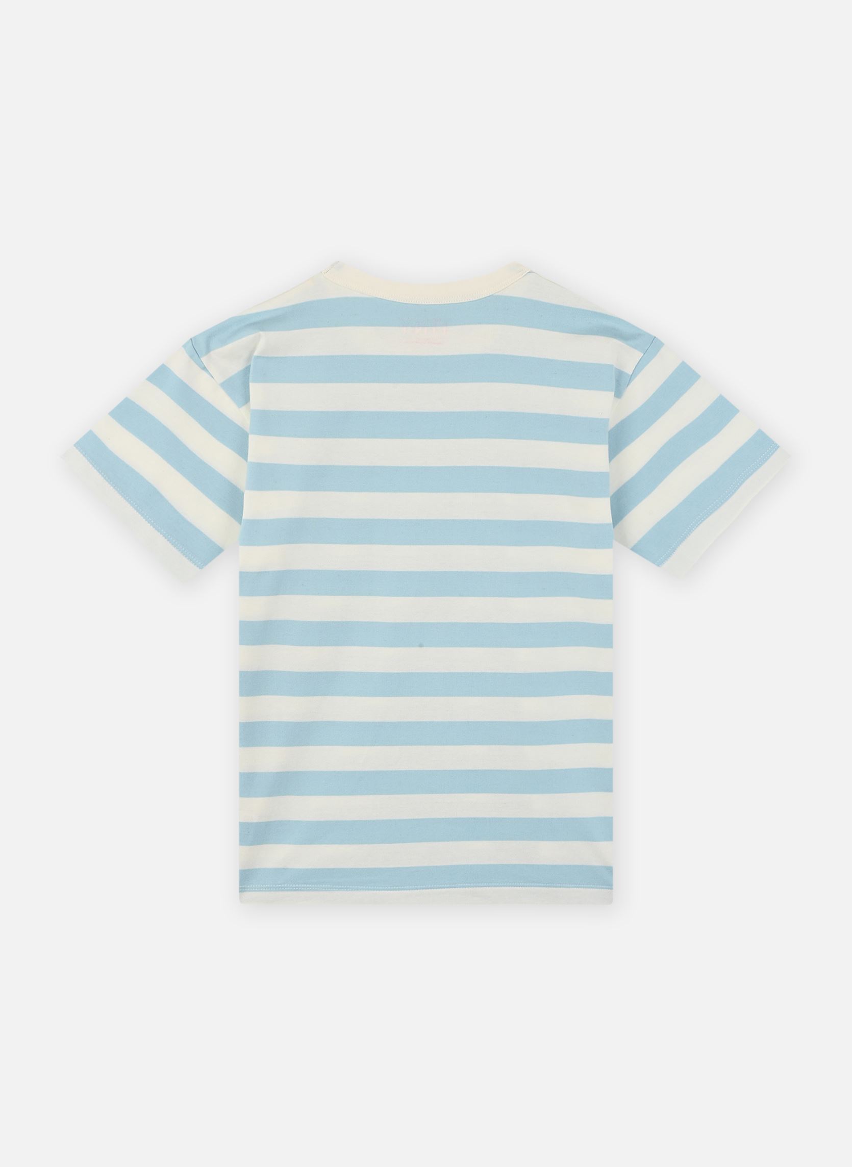 T-shirts Stripes Tee wit Tinycottons T-shirts Stripes Tee wit Dusty Blue/Off-White