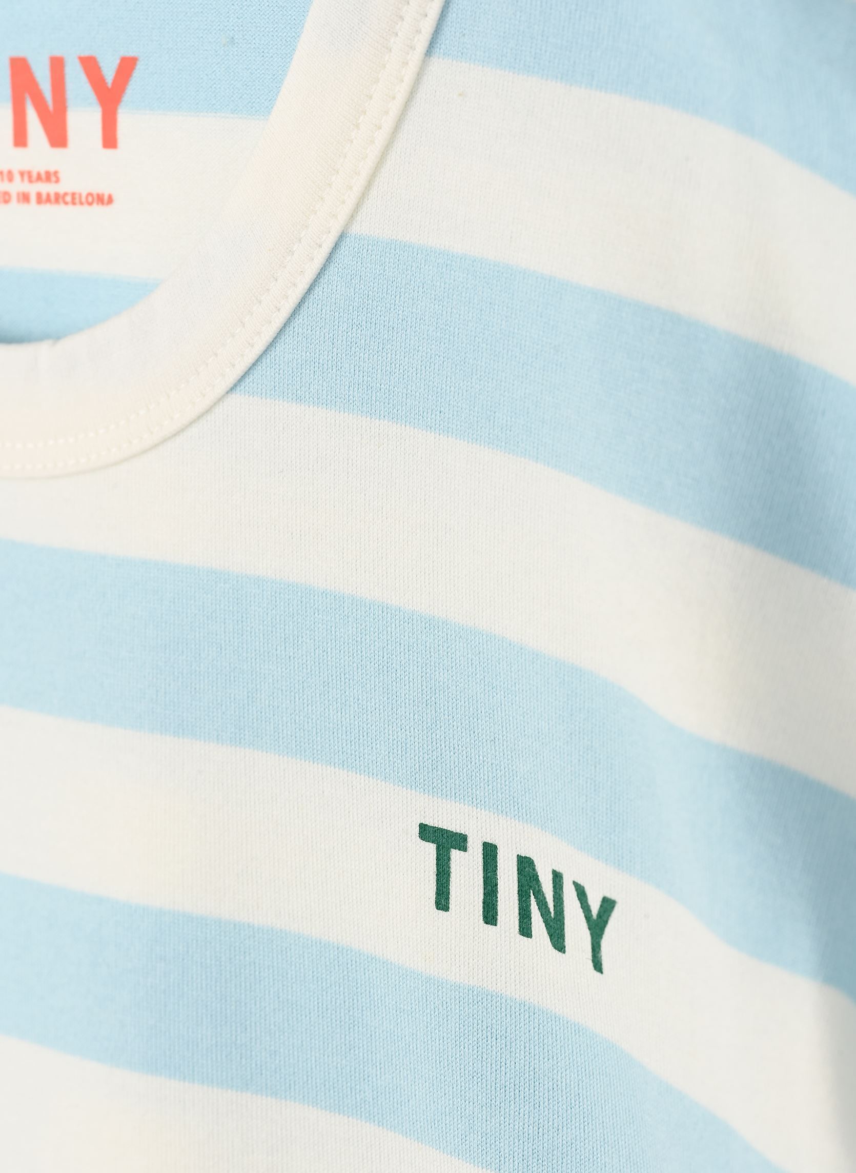 T-shirts Stripes Tee wit Tinycottons T-shirts Stripes Tee wit Dusty Blue/Off-White