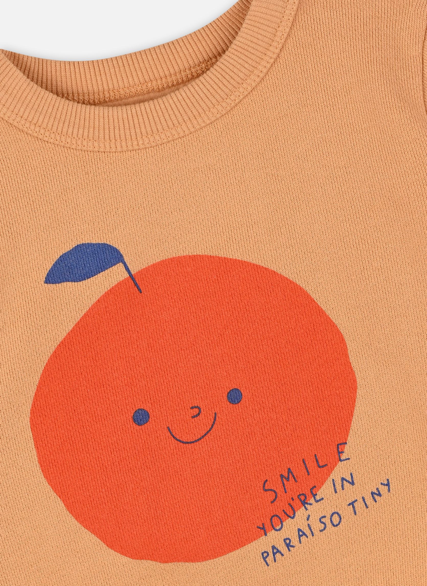 Tinycottons Tangerine Baby Sweatshirt (Beige) Vêtements chez Sarenza