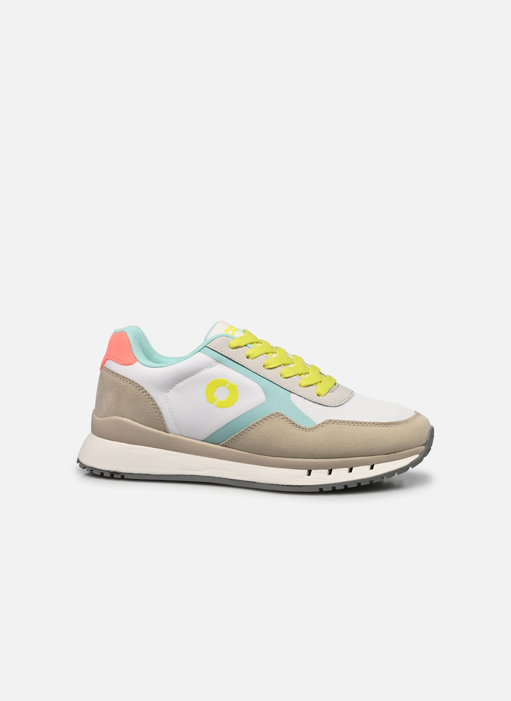 Lage sneakers CERVINOALF SNEAKERS WOMAN dames wit Ecoalf Lage sneakers CERVINOALF SNEAKERS WOMAN dames wit OFF WHITE / LIME NEON