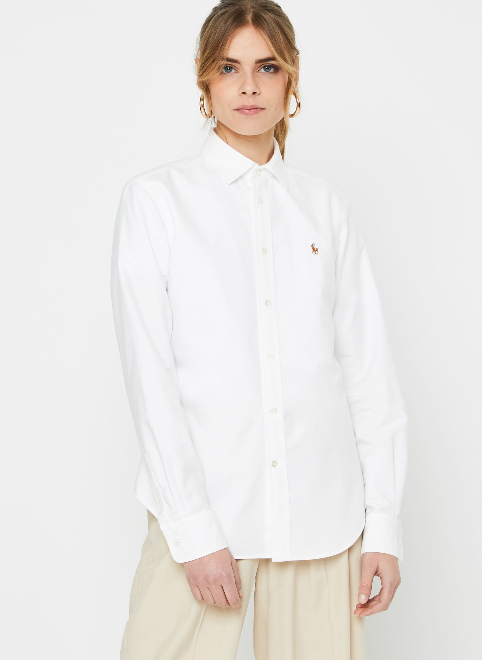Hemden Chemise Oxford coupe classique damen weiß Polo Ralph Lauren Hemden Chemise Oxford coupe classique damen weiß BSR WHITE