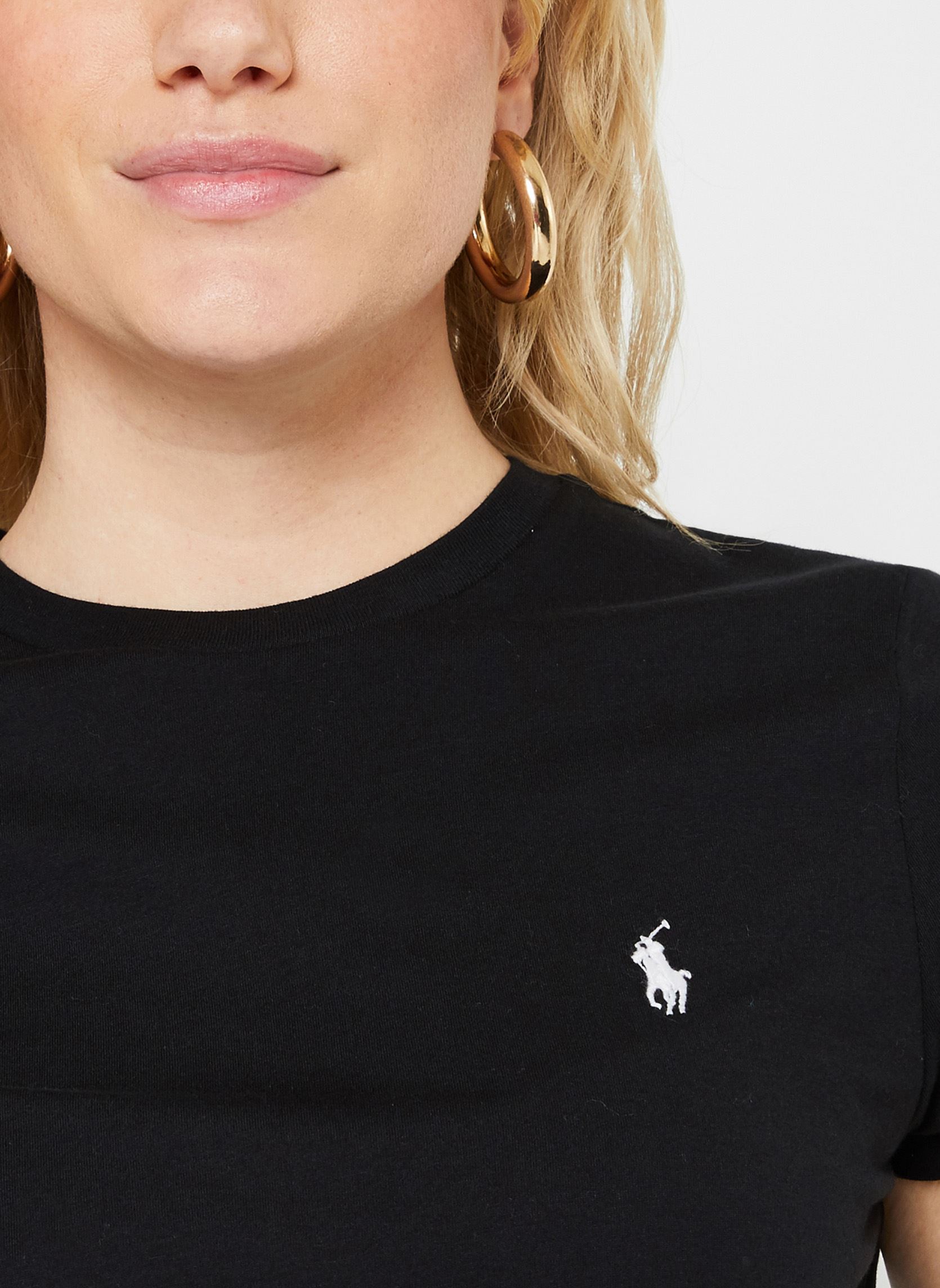 Tee-shirts T-shirt col rond jersey de coton 2118986 femme noir Polo Ralph Lauren Tee-shirts T-shirt col rond jersey de coton 2118986 femme noir POLO BLACK