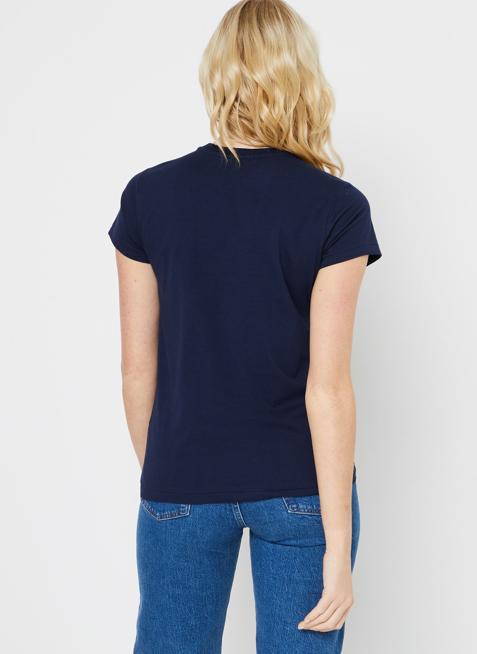 Tee-shirts T-shirt col rond jersey de coton 2118986 femme bleu Polo Ralph Lauren Tee-shirts T-shirt col rond jersey de coton 2118986 femme bleu CRUISE NAVY