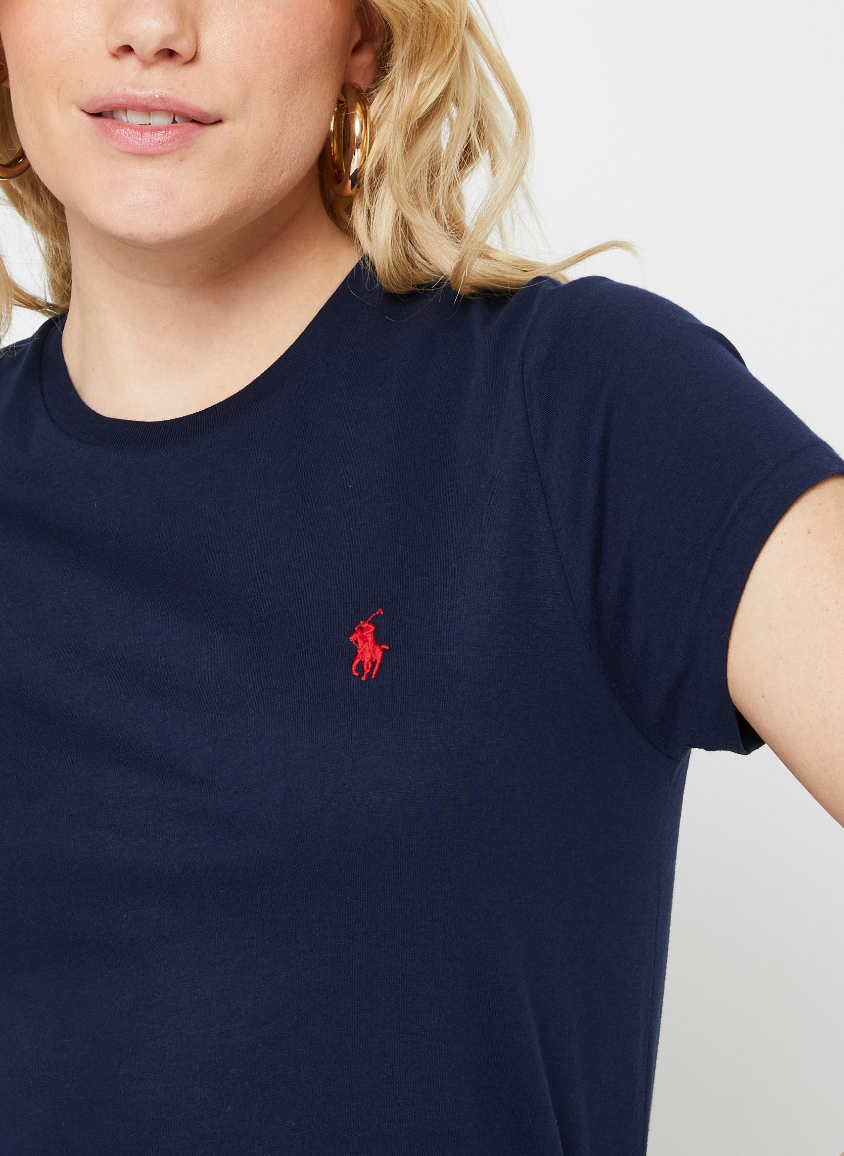 Tee-shirts T-shirt col rond jersey de coton 2118986 femme bleu Polo Ralph Lauren Tee-shirts T-shirt col rond jersey de coton 2118986 femme bleu CRUISE NAVY