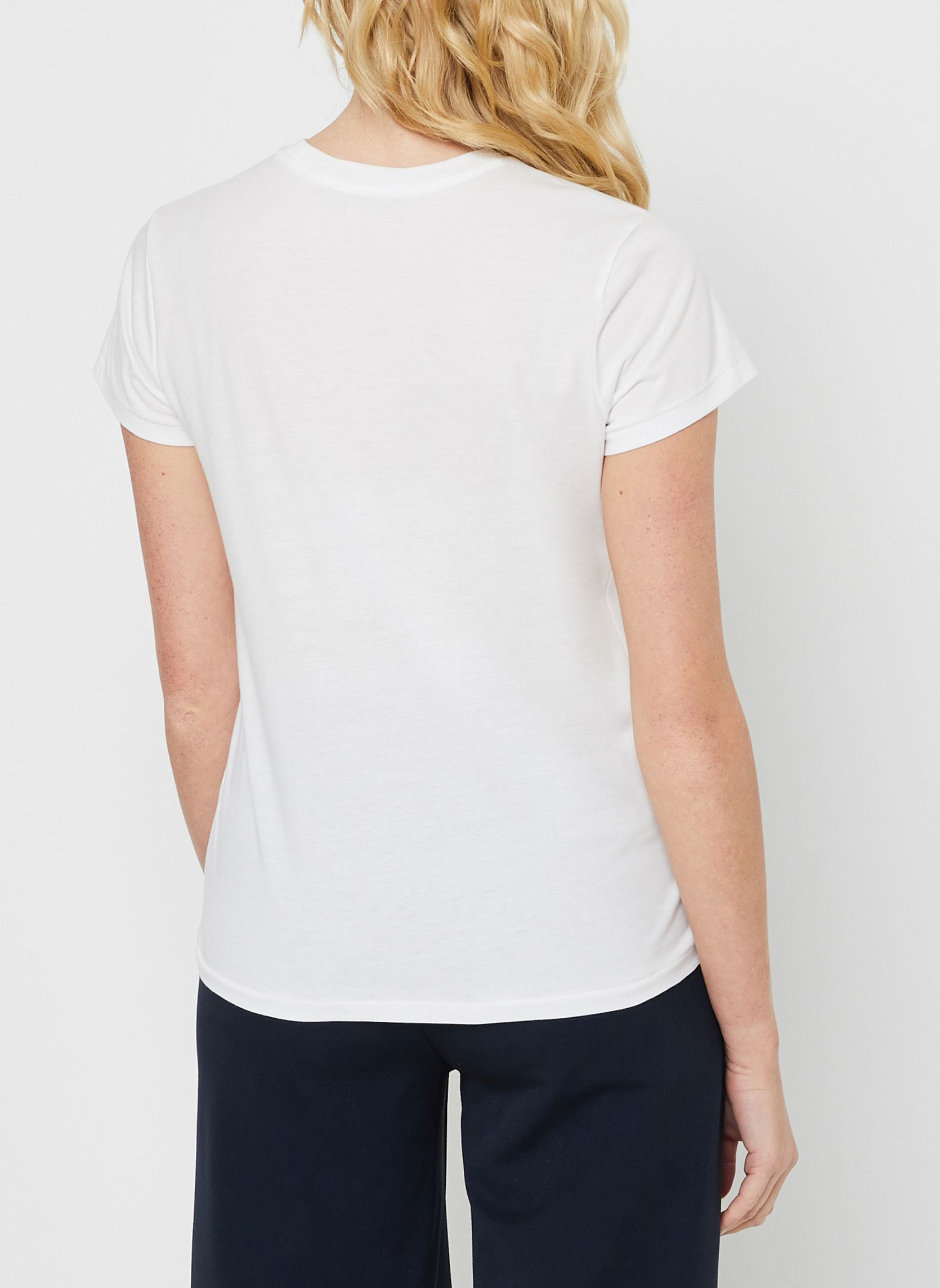 Tee-shirts T-shirt col rond jersey de coton 2118986 femme blanc Polo Ralph Lauren Tee-shirts T-shirt col rond jersey de coton 2118986 femme blanc WHITE