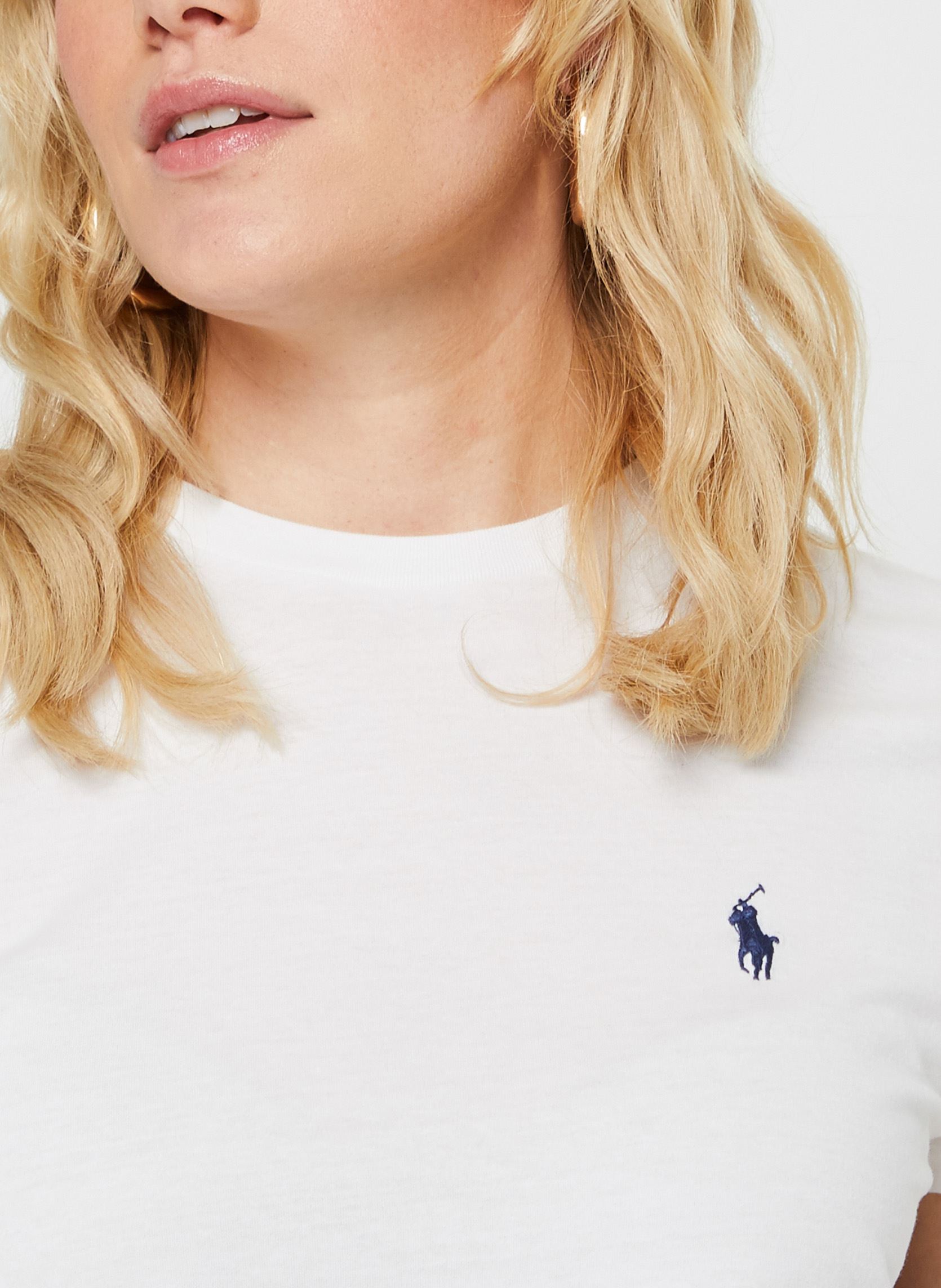 Tee-shirts T-shirt col rond jersey de coton 2118986 femme blanc Polo Ralph Lauren Tee-shirts T-shirt col rond jersey de coton 2118986 femme blanc WHITE