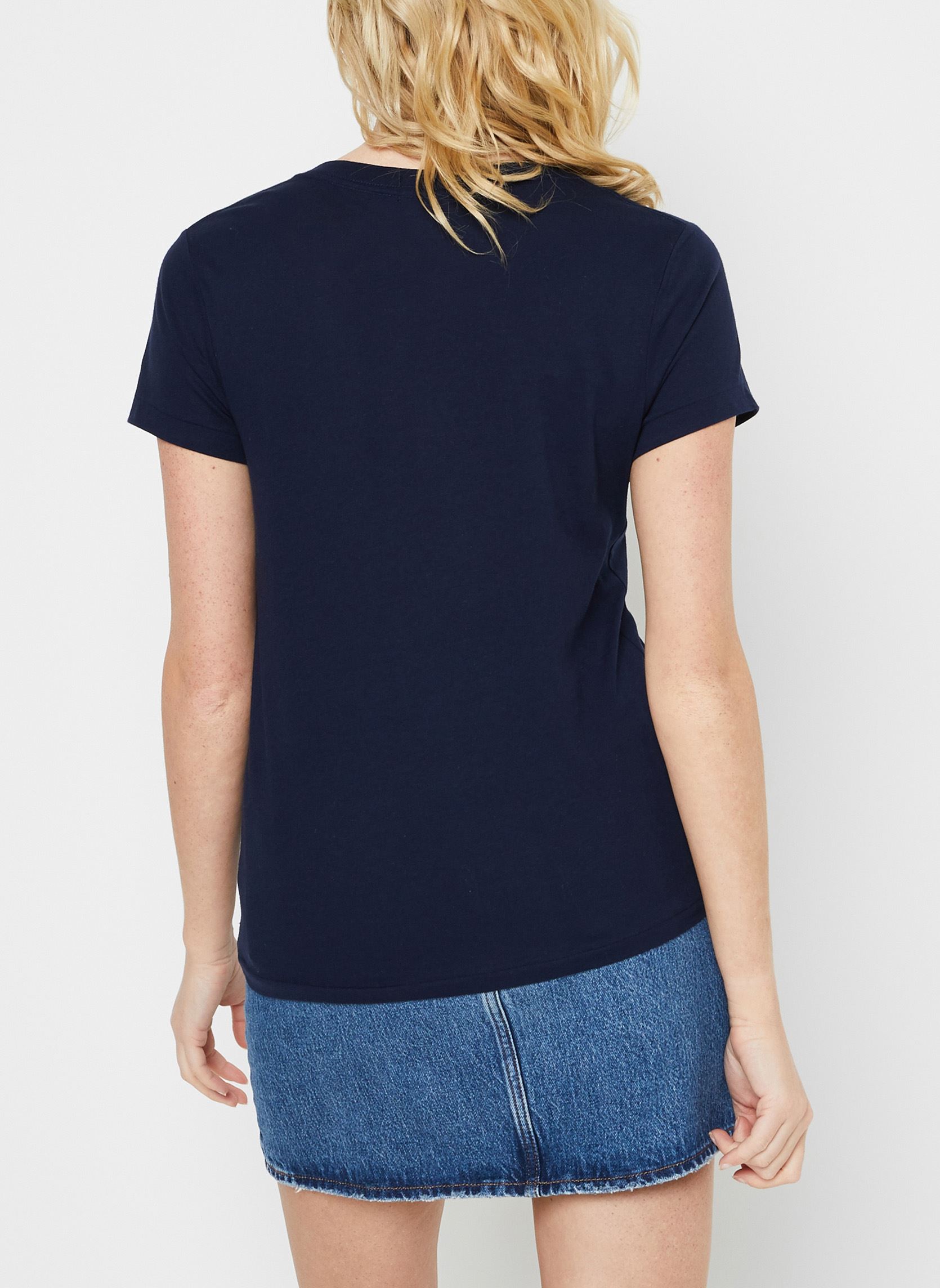 T-shirt aderente in microfibra - Blu navy - DONNA | H&M IT