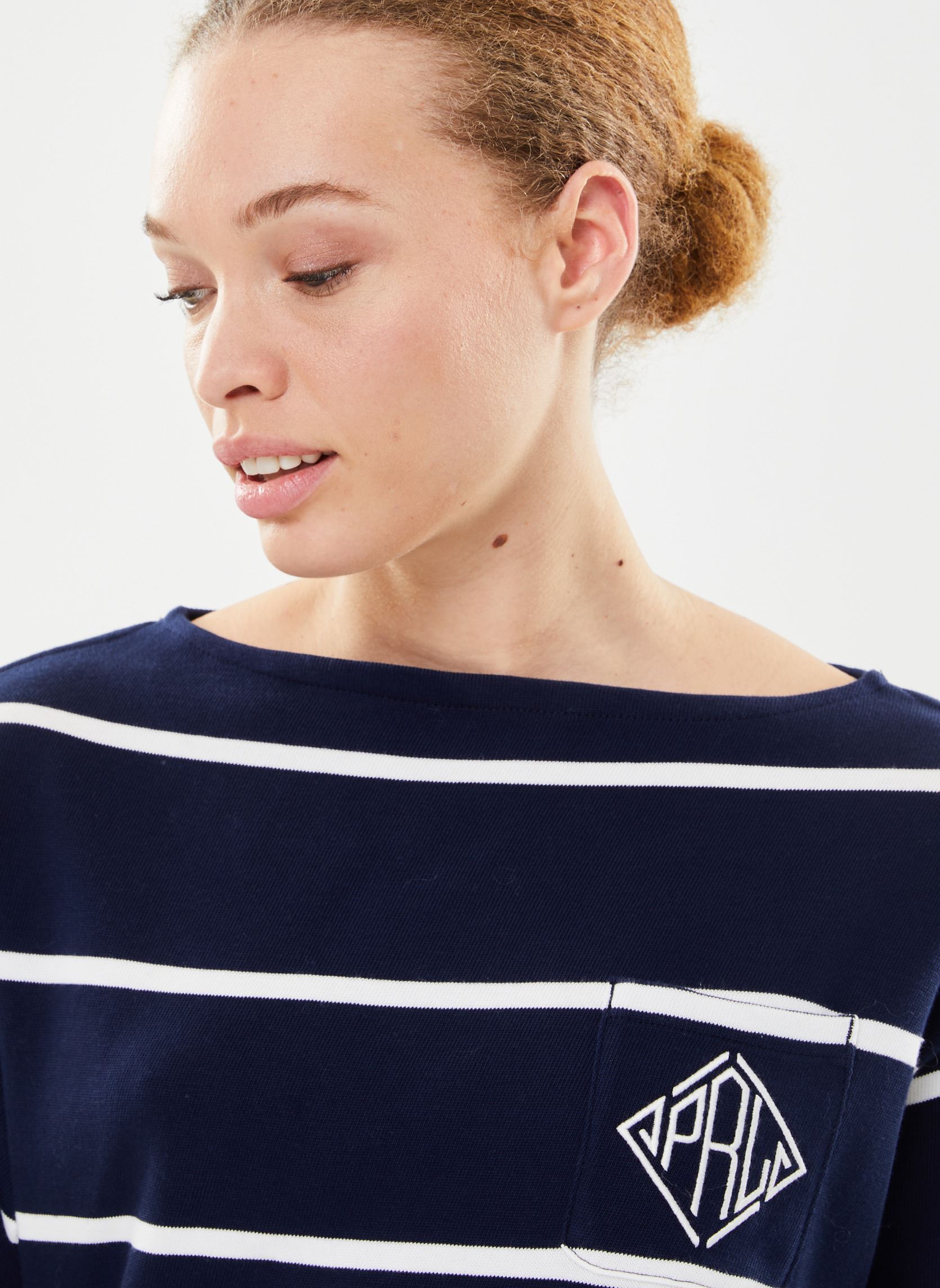 Pulls Rl Crst Mrnr-Long Sleeve-T-Shirt femme bleu Polo Ralph Lauren Pulls Rl Crst Mrnr-Long Sleeve-T-Shirt femme bleu CRUISE NAVY/DECKWASH WHITE