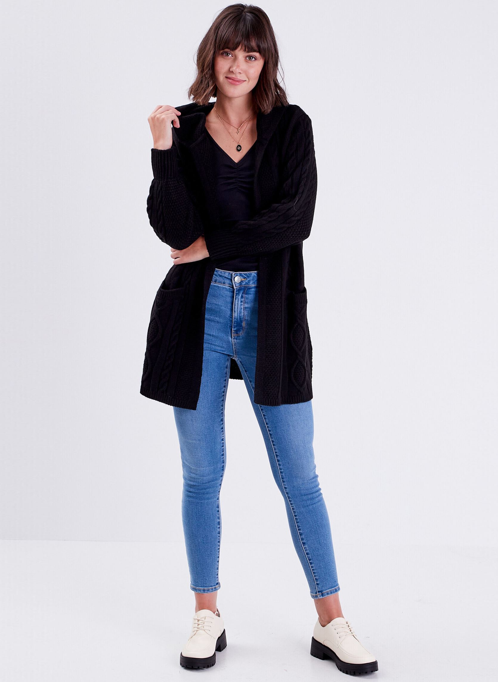 Strickjacken und Westen NEWGILTOUTOR damen schwarz Cache Cache Strickjacken und Westen NEWGILTOUTOR damen schwarz JET BLACK