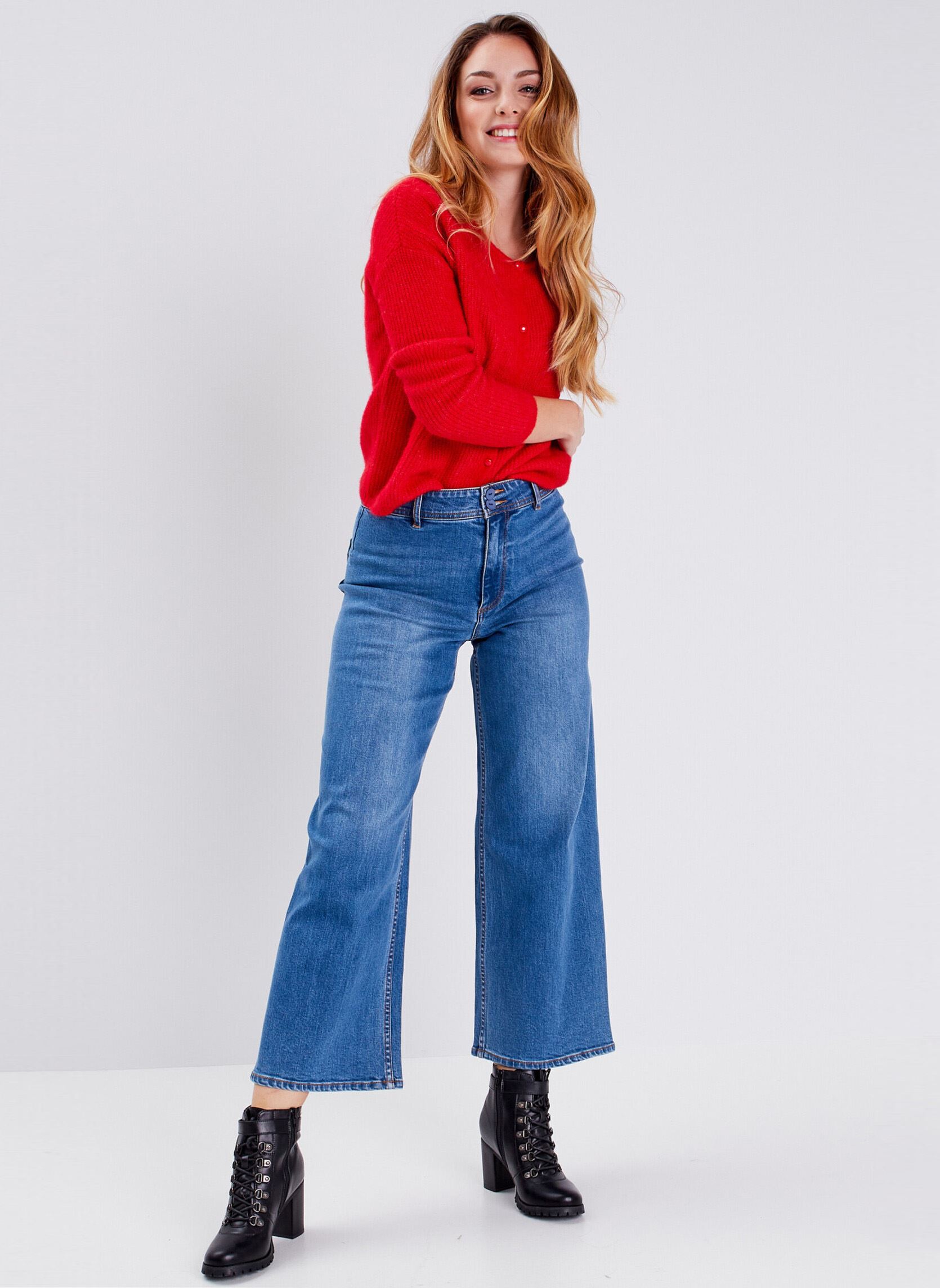Strickjacken und Westen PULLGILREVE2 damen rot Cache Cache Strickjacken und Westen PULLGILREVE2 damen rot URBAN RED
