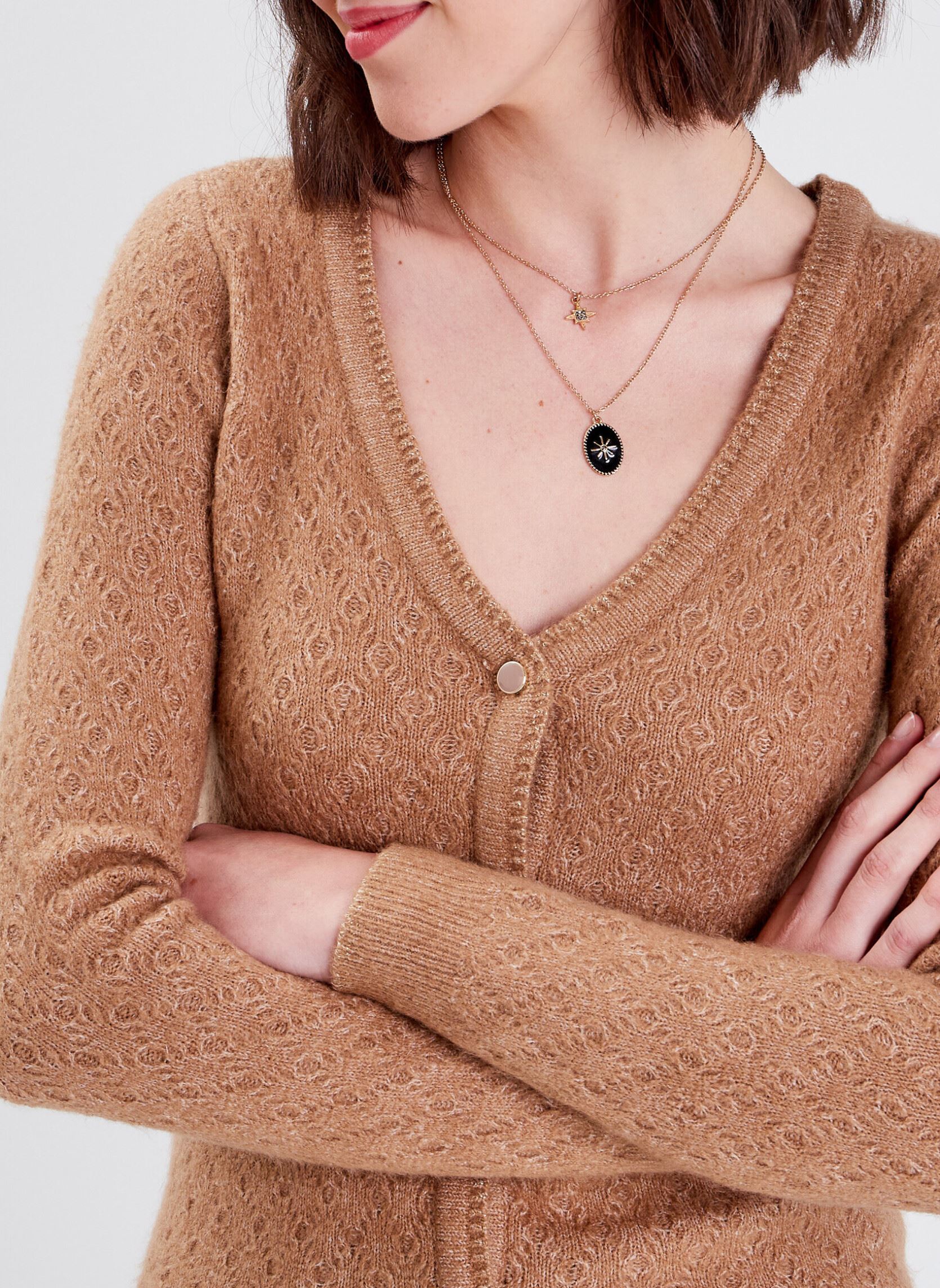 Vesten MOUSSFINGIL dames bruin Cache Cache Vesten MOUSSFINGIL dames bruin MELANGE TAUPE