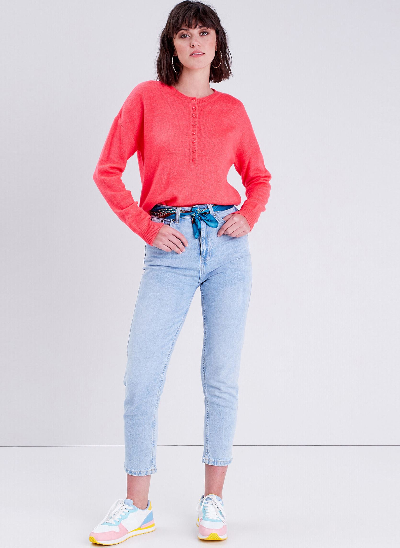 Truien MOUSSBOUT dames roze Cache Cache Truien MOUSSBOUT dames roze ROSE RED