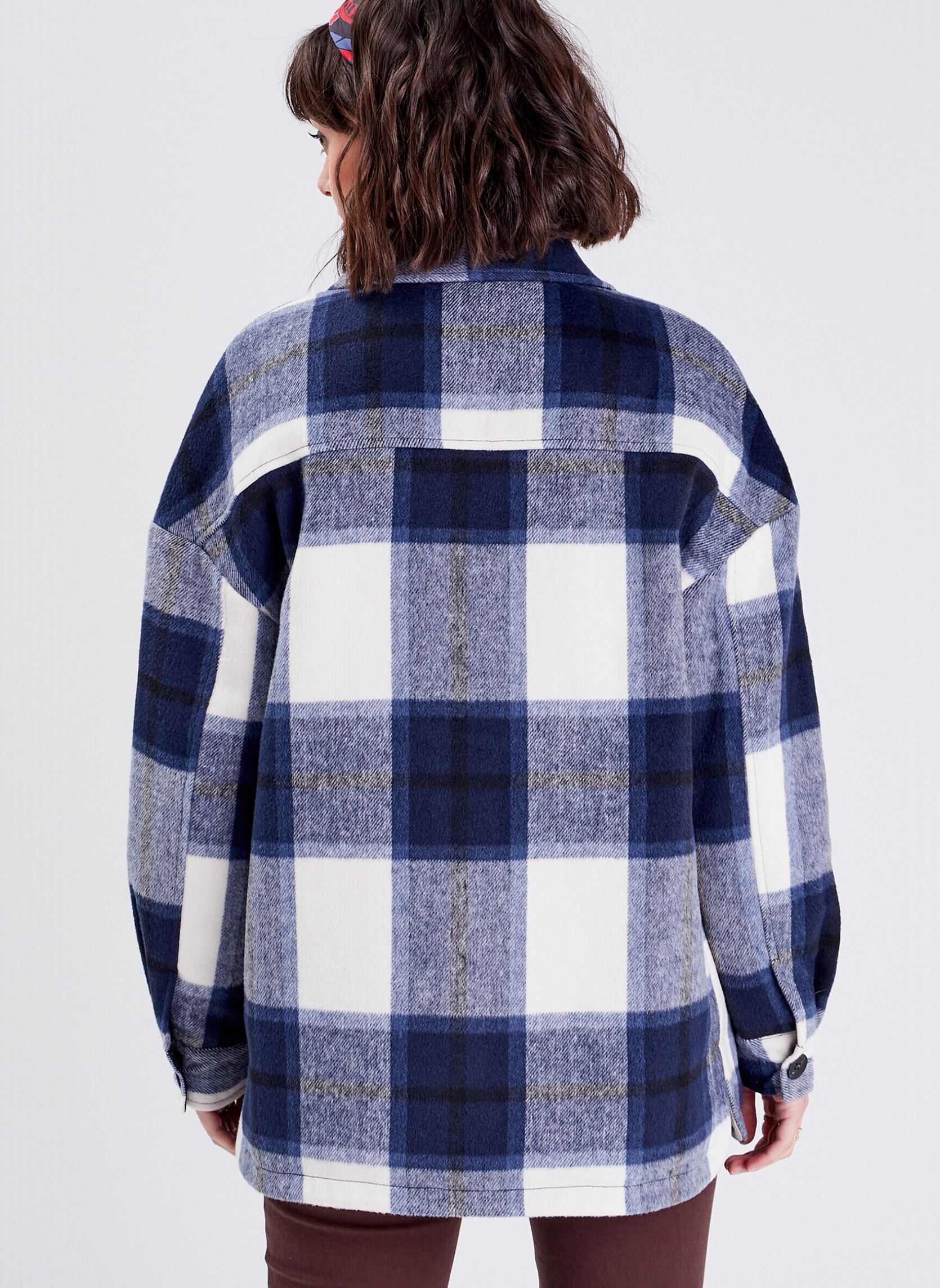 Jacken SURCHEMAT damen weiß Cache Cache Jacken SURCHEMAT damen weiß CAR-PLAIDBLUE-W