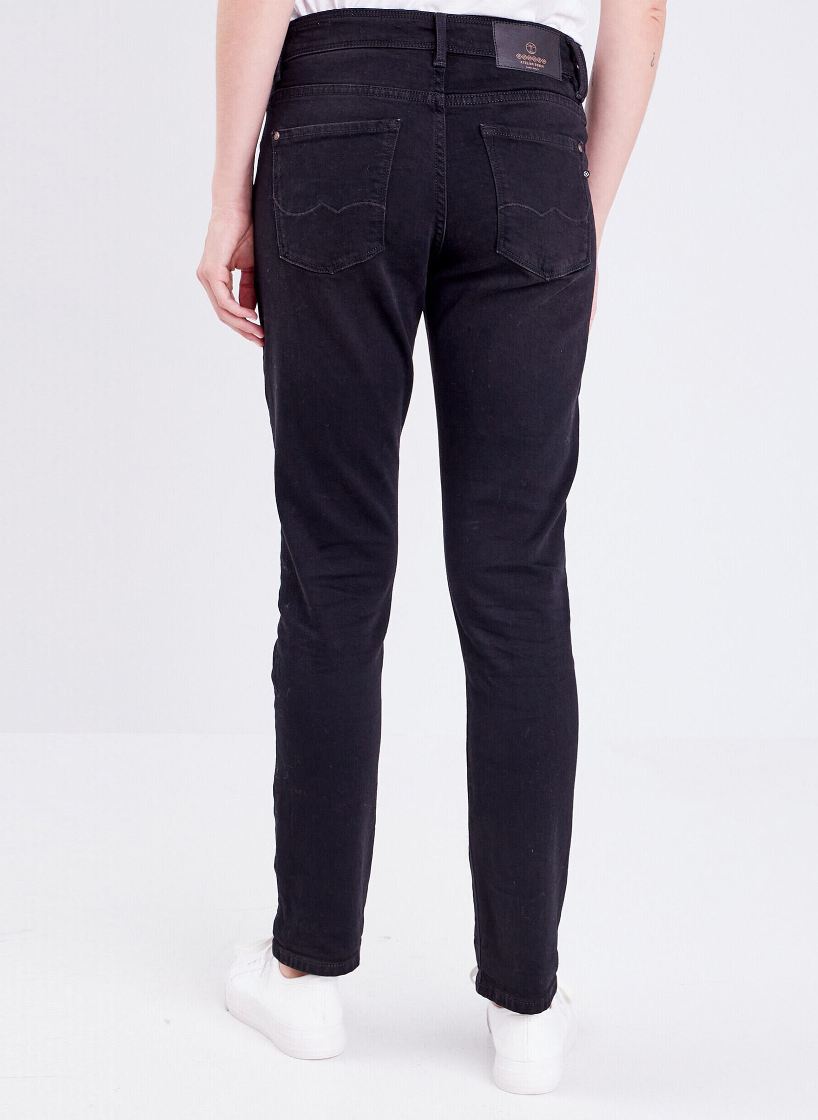 Rechte broeken PARIS-GIRL dames zwart Bonobo Rechte broeken PARIS-GIRL dames zwart DENIM BLACK