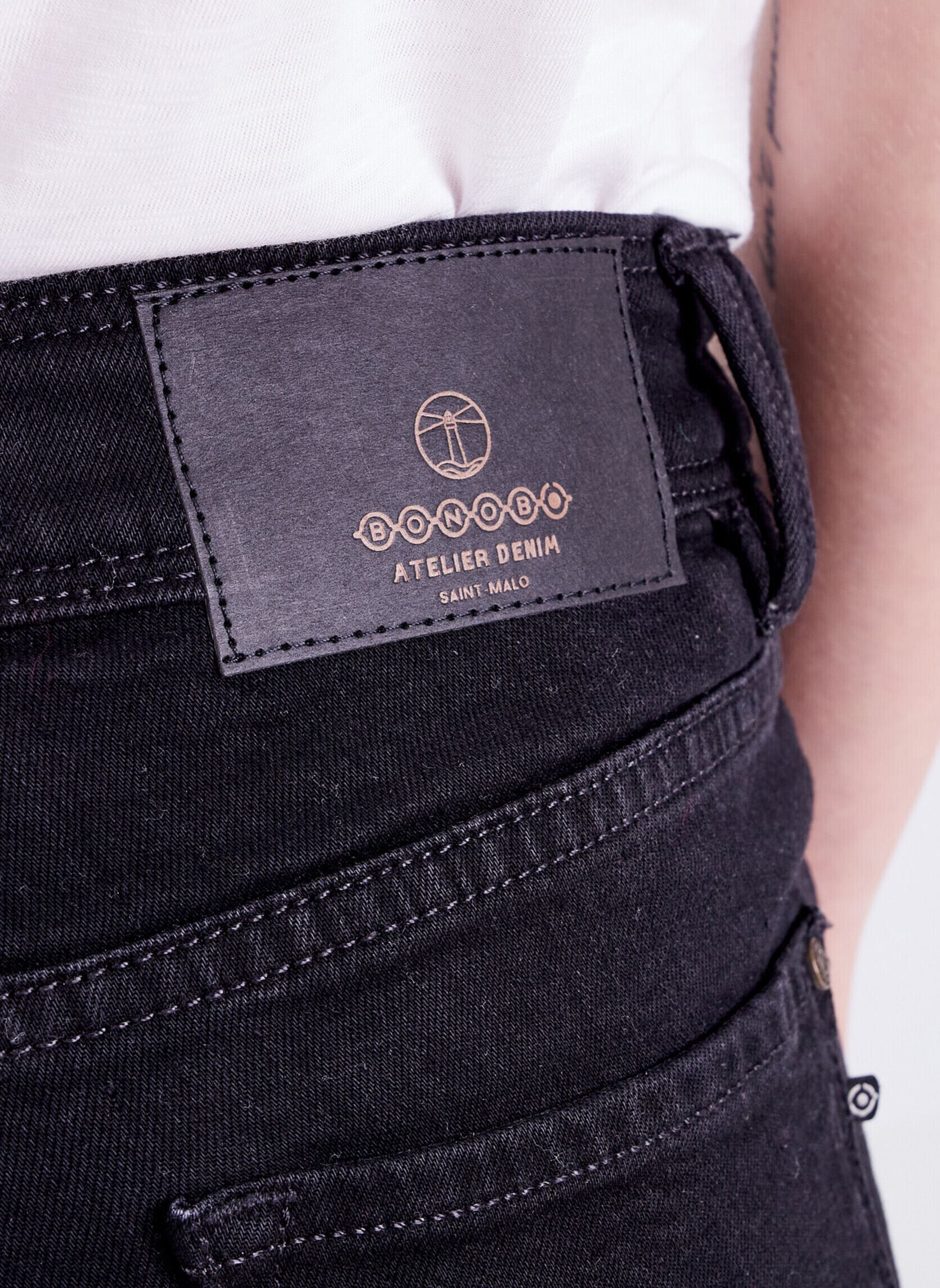 Rechte broeken PARIS-GIRL dames zwart Bonobo Rechte broeken PARIS-GIRL dames zwart DENIM BLACK