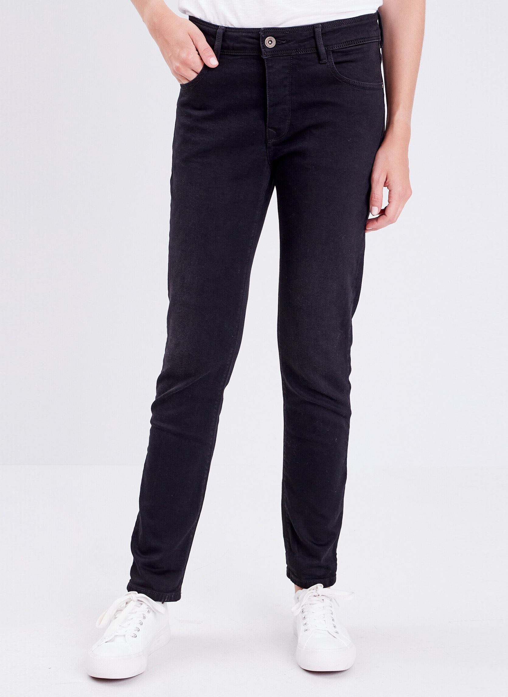 Rechte broeken PARIS-GIRL dames zwart Bonobo Rechte broeken PARIS-GIRL dames zwart DENIM BLACK
