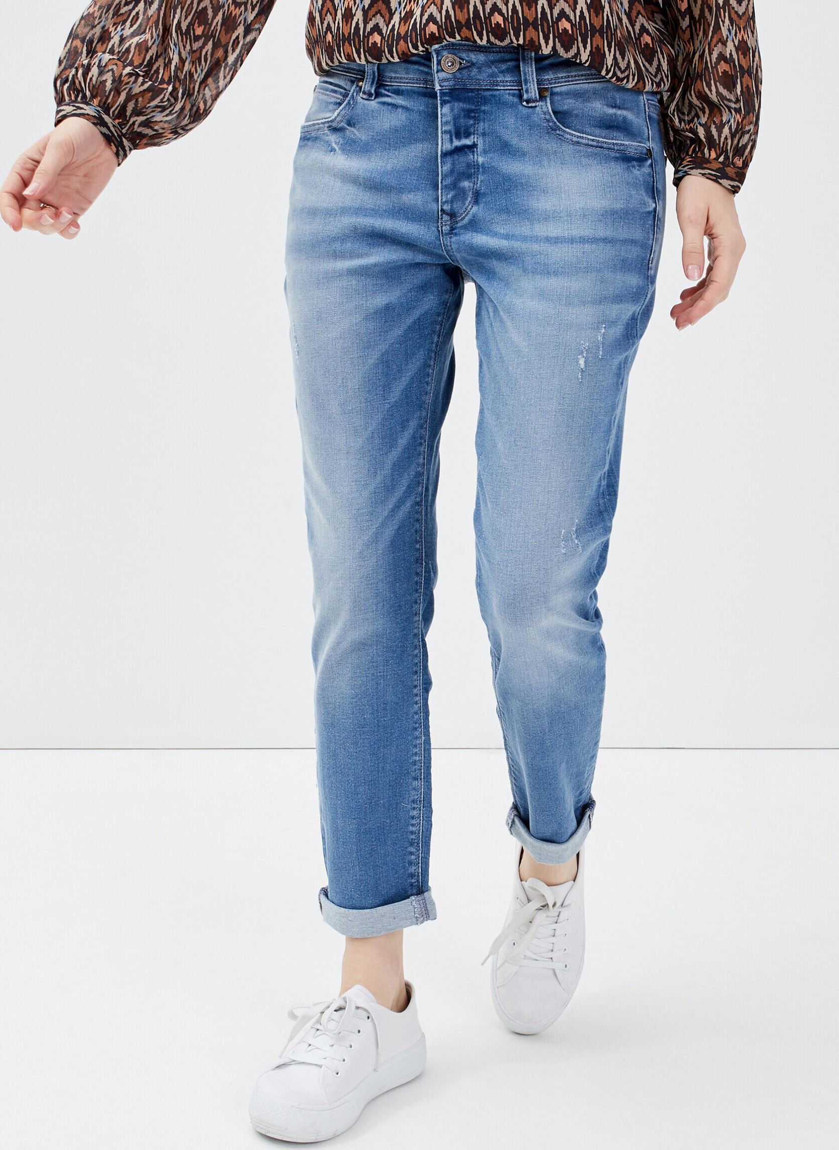 Pantalones rectos PARIS-GIRL mujer azul Bonobo Pantalones rectos PARIS-GIRL mujer azul DENIM STONE