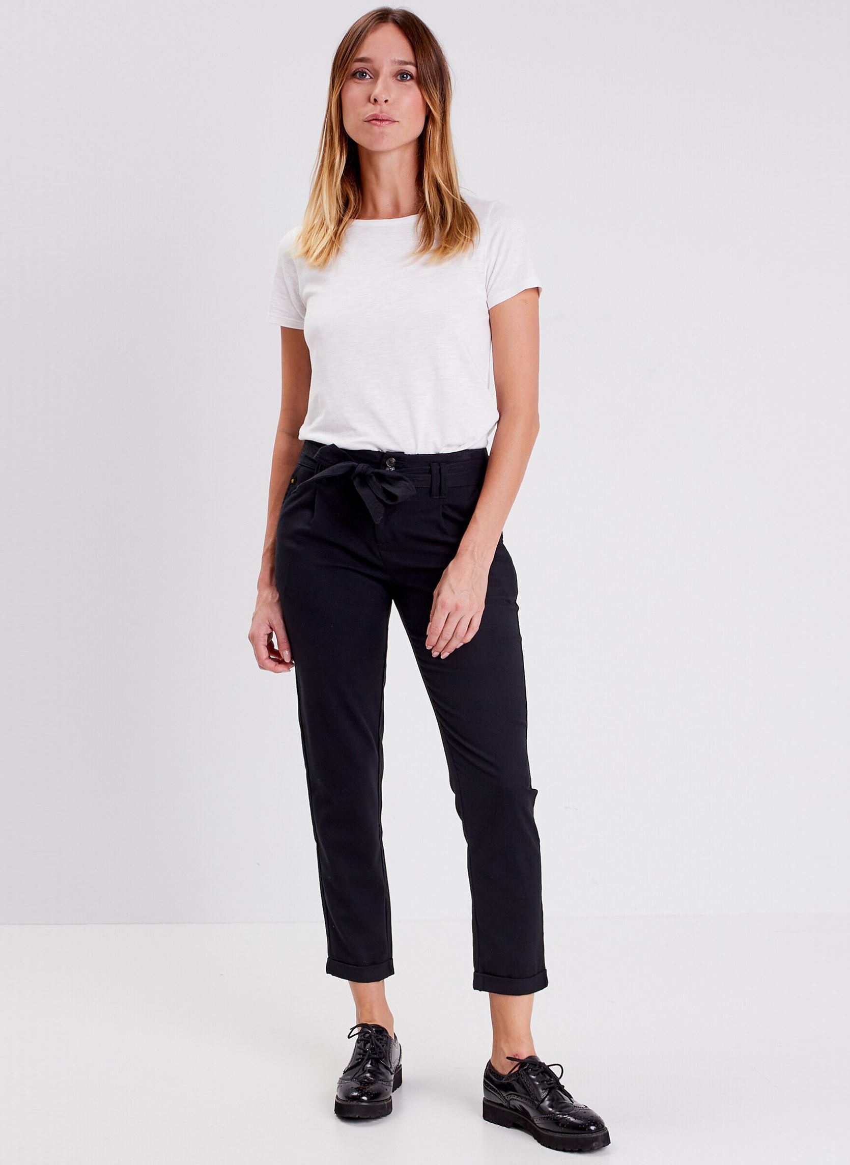 Pantalons droit CHARLINEW6F femme noir Bonobo Pantalons droit CHARLINEW6F femme noir BLACK BEAUTY