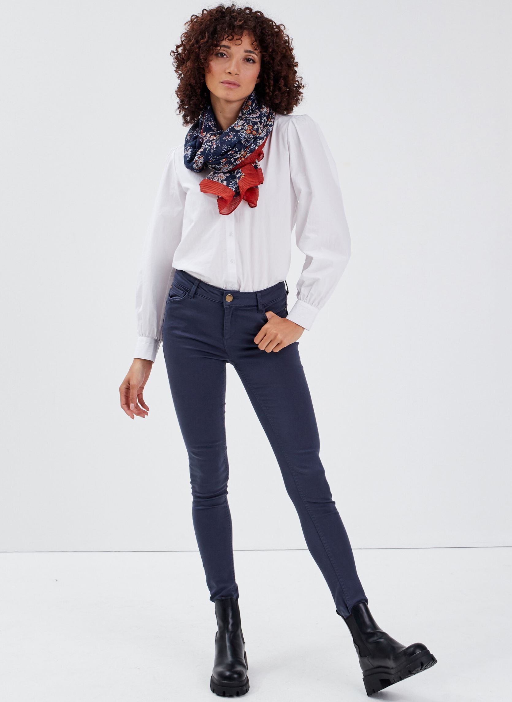 Rechte broeken SEBBA-PUSHCO dames blauw Bonobo Rechte broeken SEBBA-PUSHCO dames blauw MOOD INDIGO