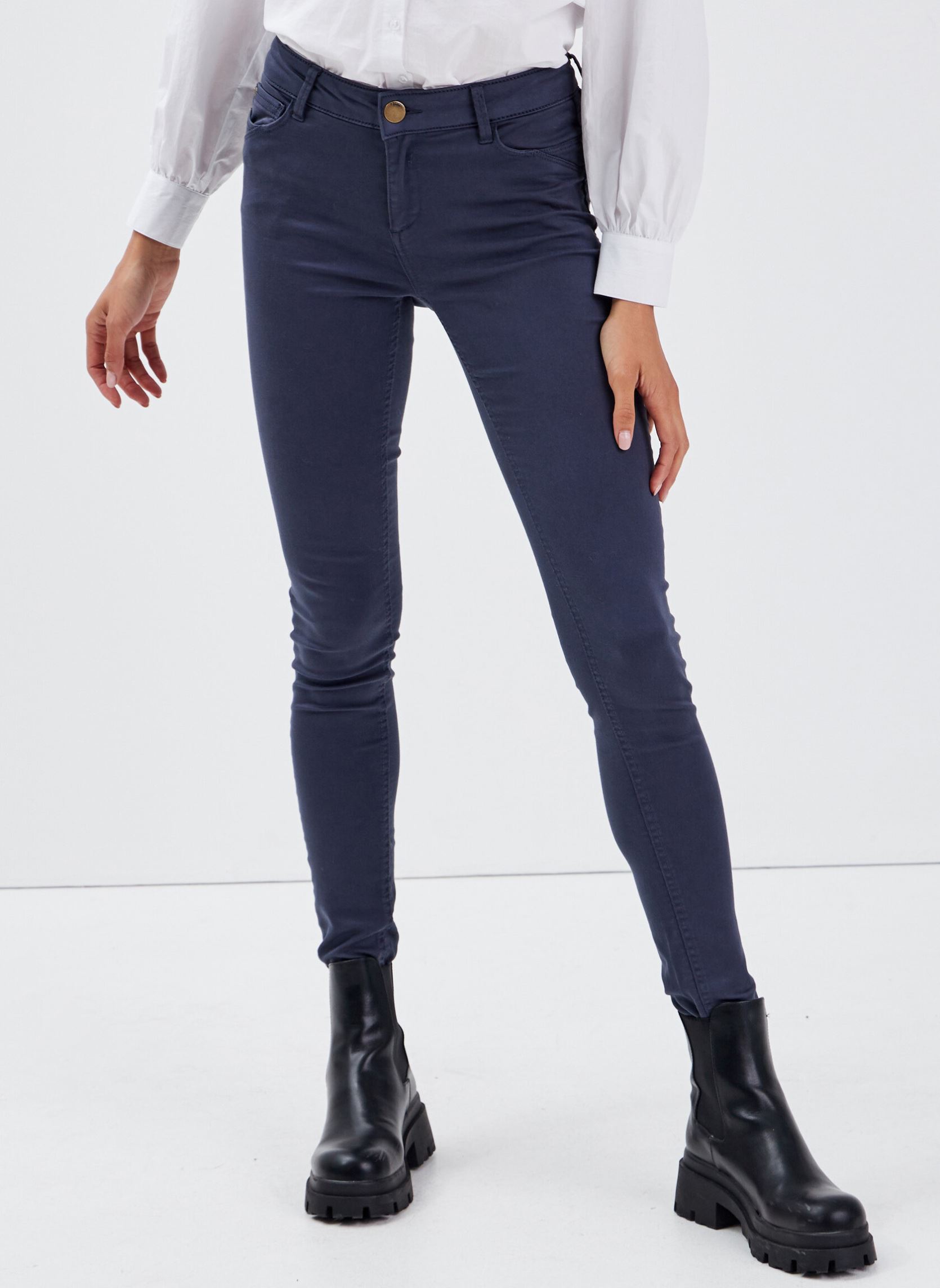 Rechte broeken SEBBA-PUSHCO dames blauw Bonobo Rechte broeken SEBBA-PUSHCO dames blauw MOOD INDIGO