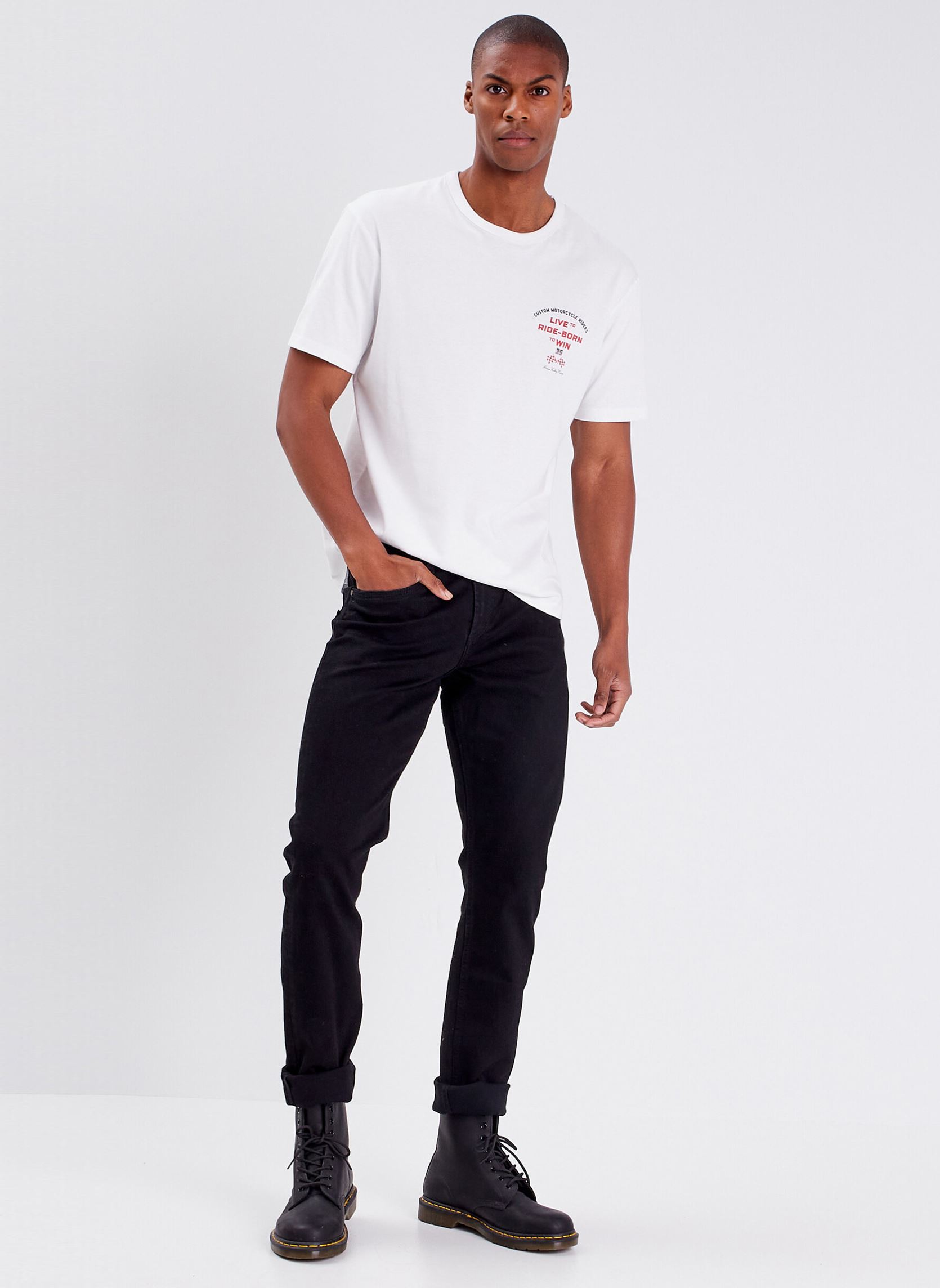 Straight Leg Hosen SOCHI-BASIK herren schwarz Bonobo Straight Leg Hosen SOCHI-BASIK herren schwarz DENIM BLACK