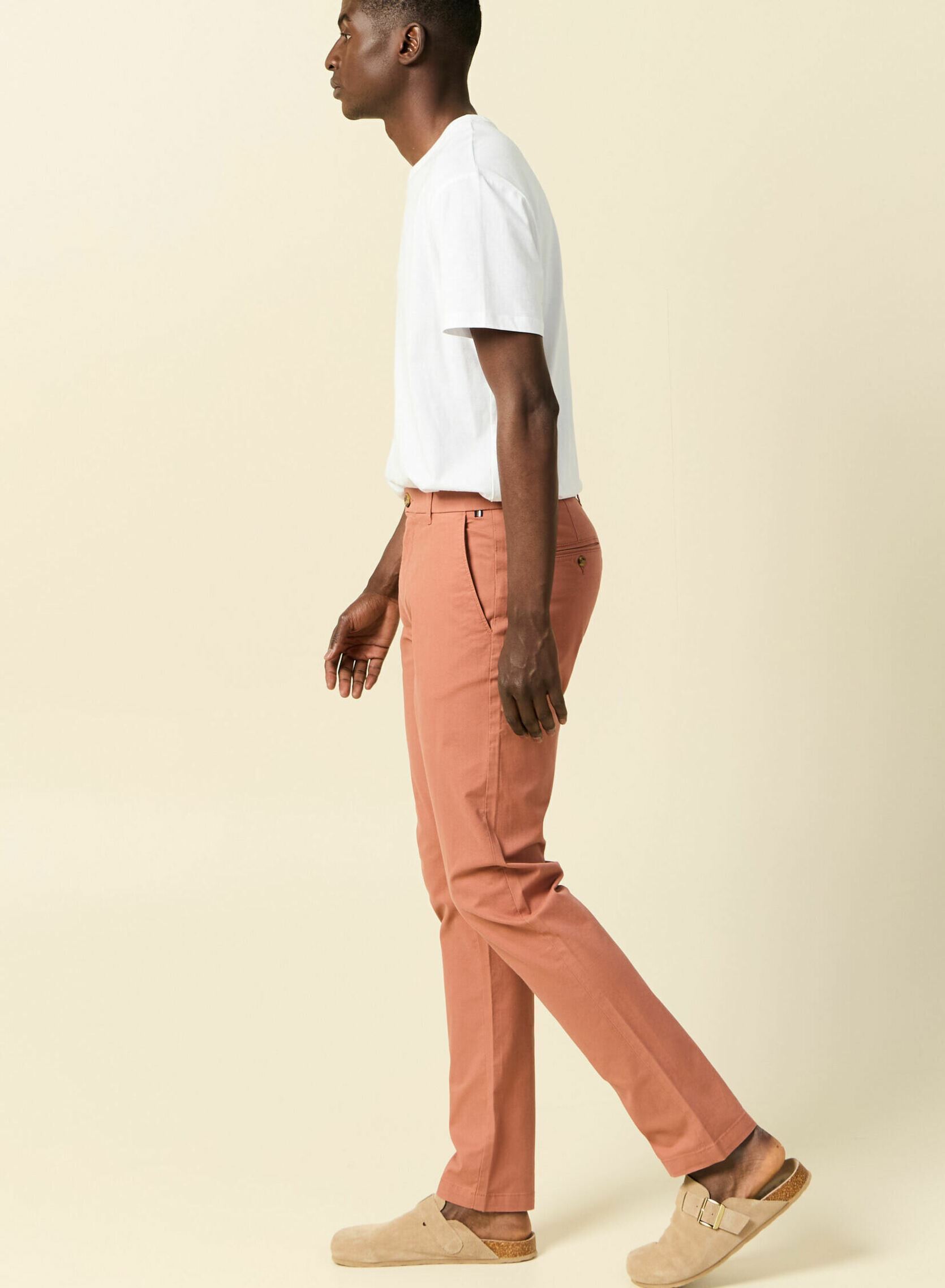 Pantalons chino SADAOCHIN2H homme rose Bonobo Pantalons chino SADAOCHIN2H homme rose CEDAR WOOD