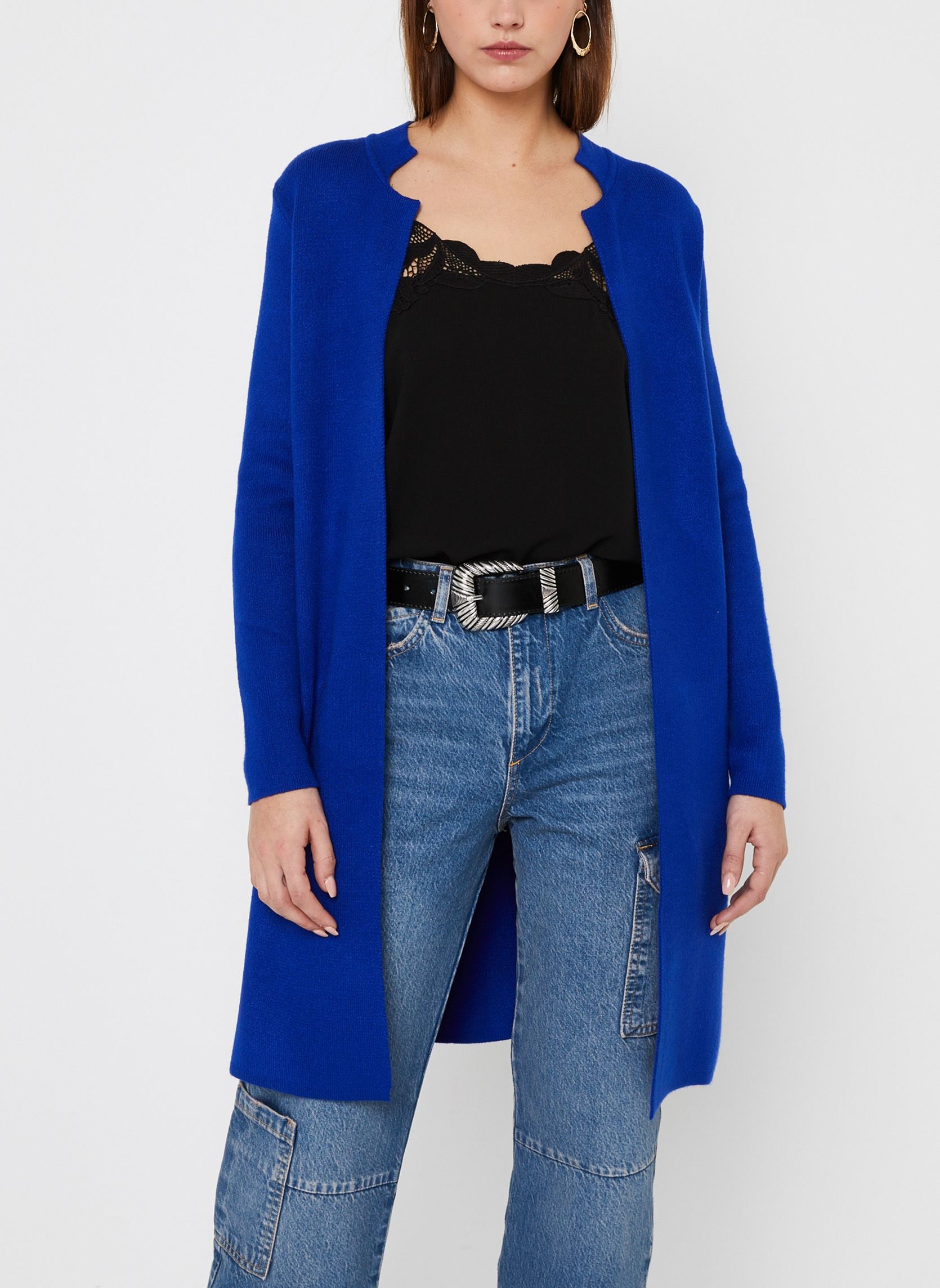 Vesten 162-MBLOCK.M dames blauw Morgan Vesten 162-MBLOCK.M dames blauw BLEU ELECTRIQUE