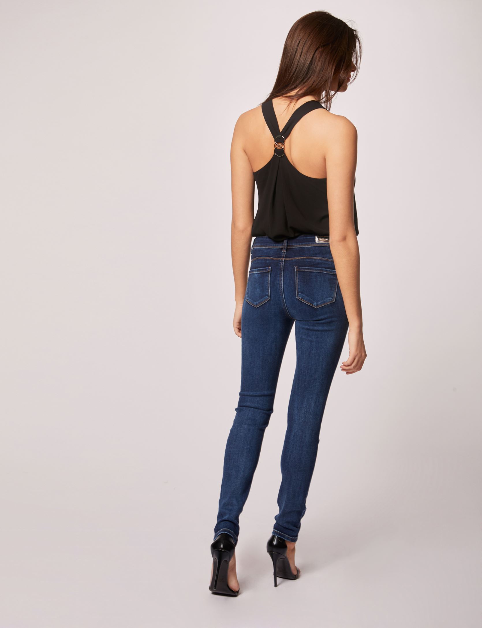 Rechte jeans / Straight Leg Jeans 201-POM.P dames blauw Morgan Rechte jeans / Straight Leg Jeans 201-POM.P dames blauw JEAN STONE