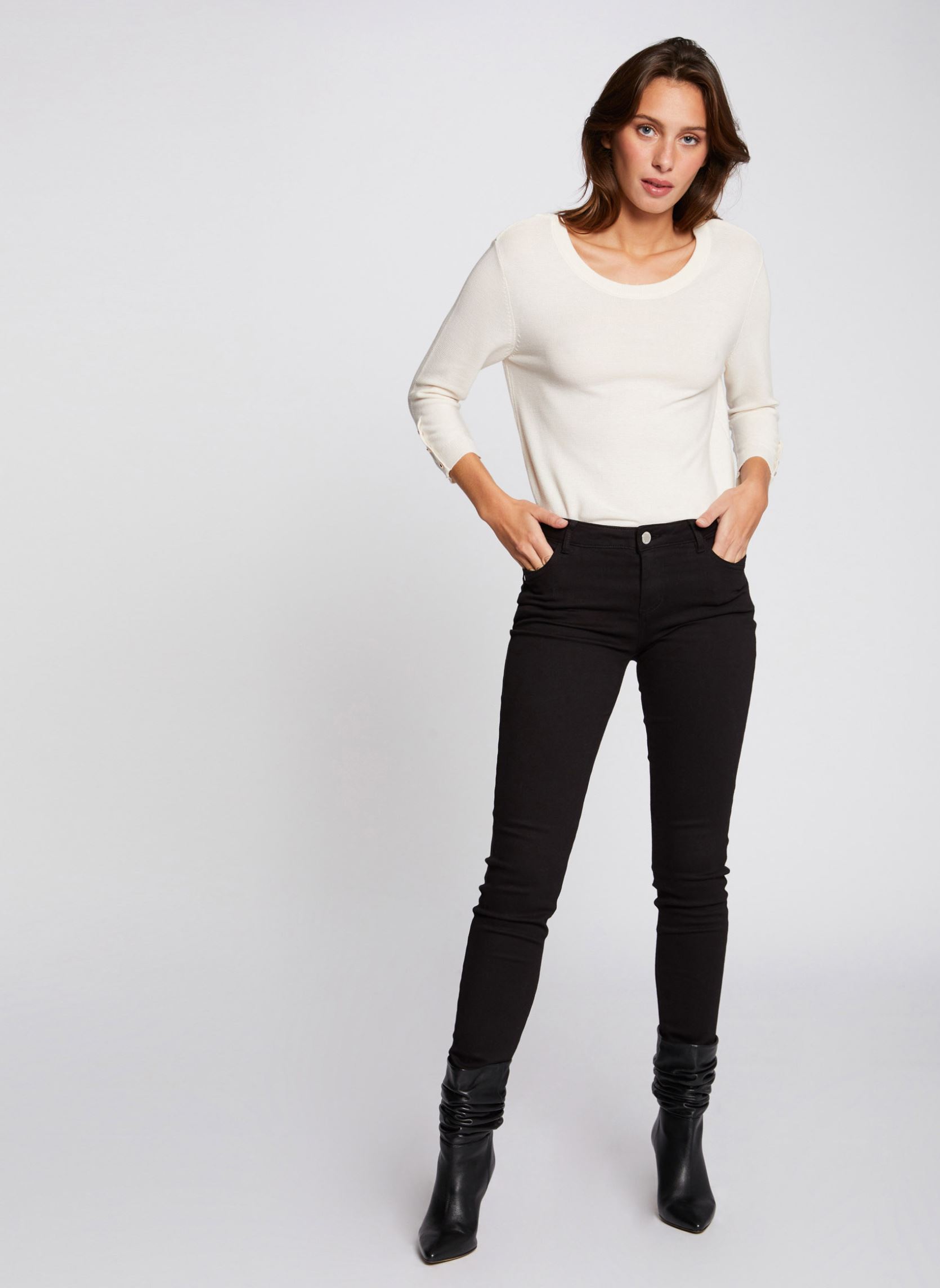 Pantalons droit 211-PETRA femme noir Morgan Pantalons droit 211-PETRA femme noir NOIR