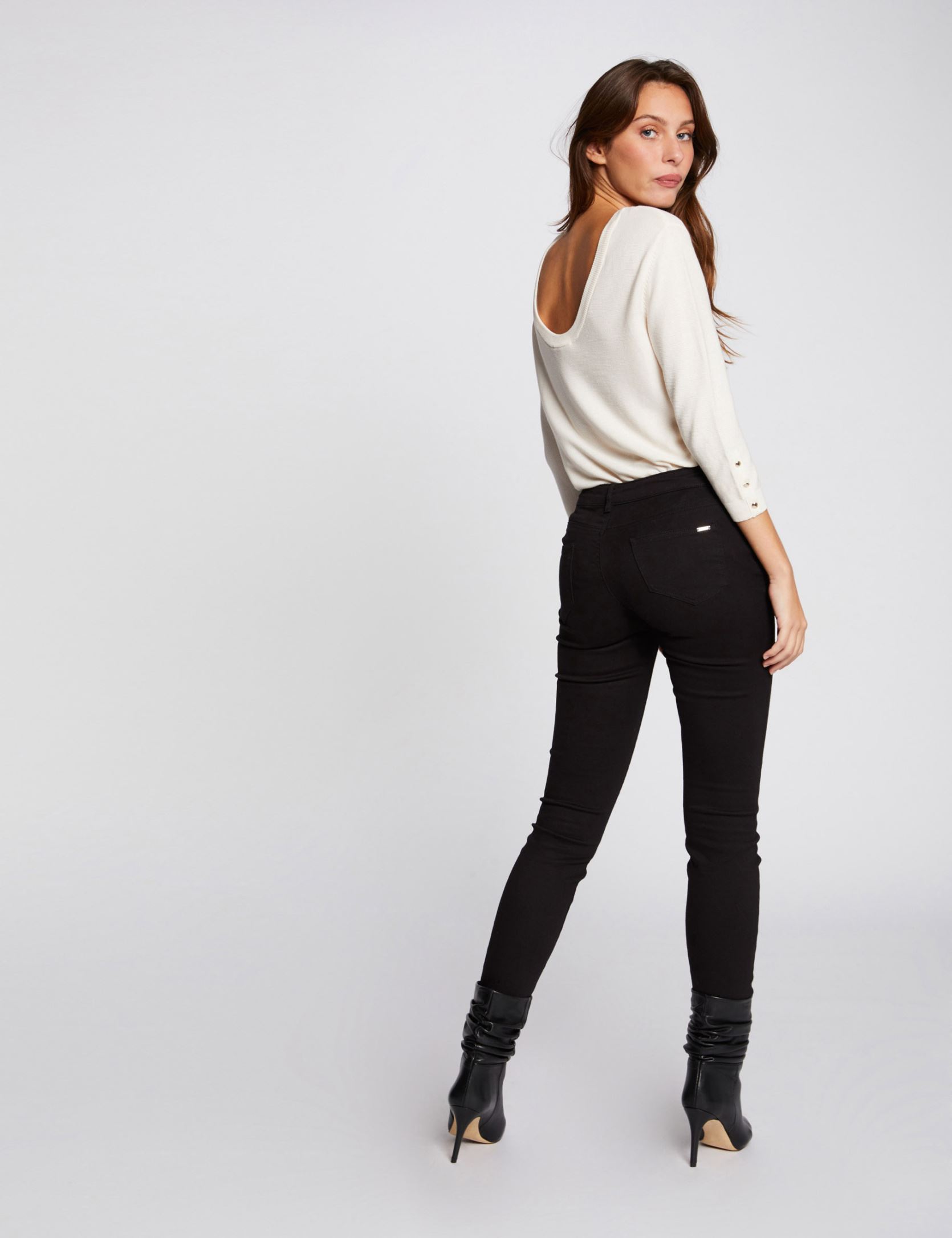 Pantalons droit 211-PETRA femme noir Morgan Pantalons droit 211-PETRA femme noir NOIR