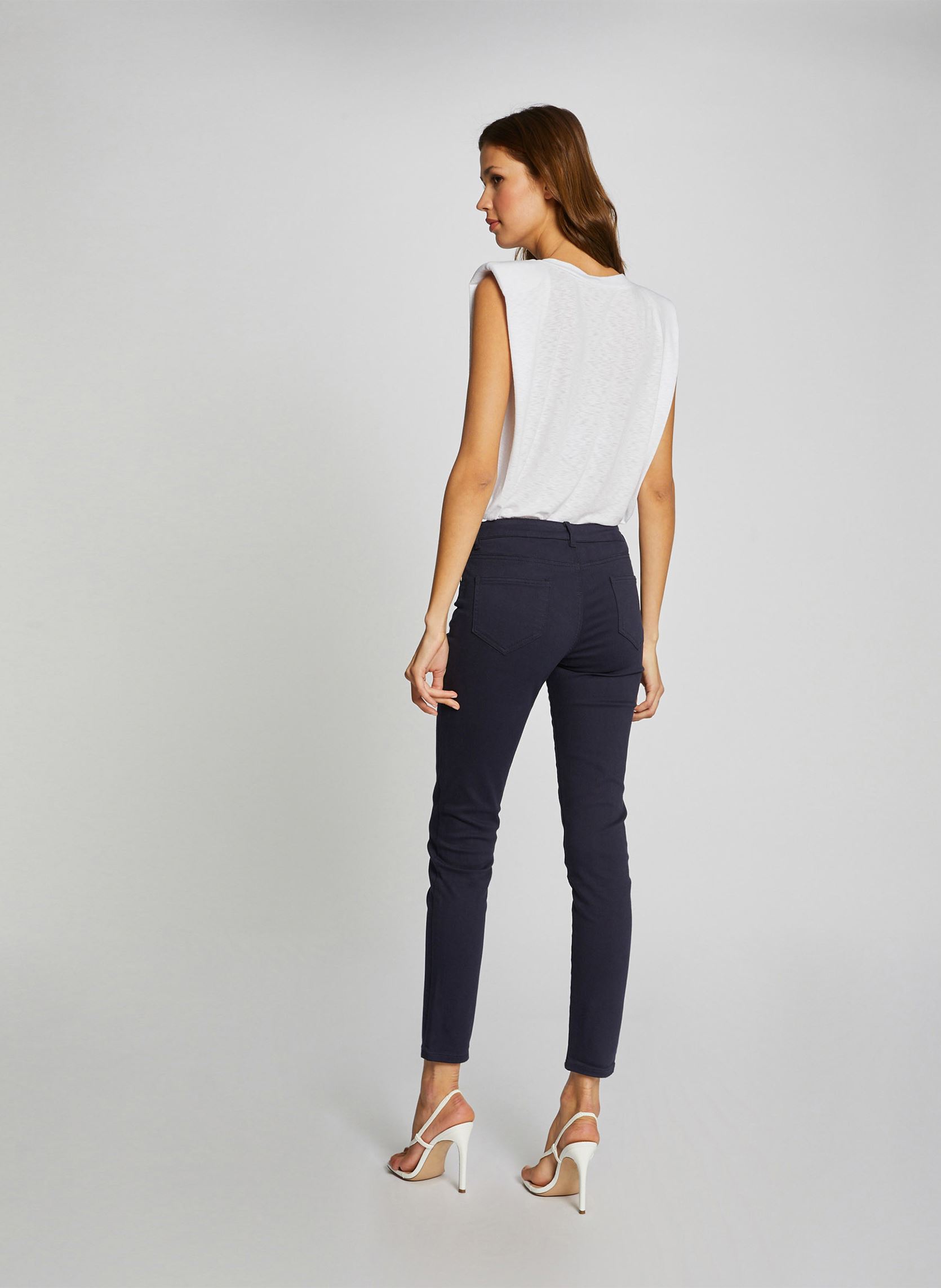 Pantalons droit 211-PETRA femme bleu Morgan Pantalons droit 211-PETRA femme bleu MARINE