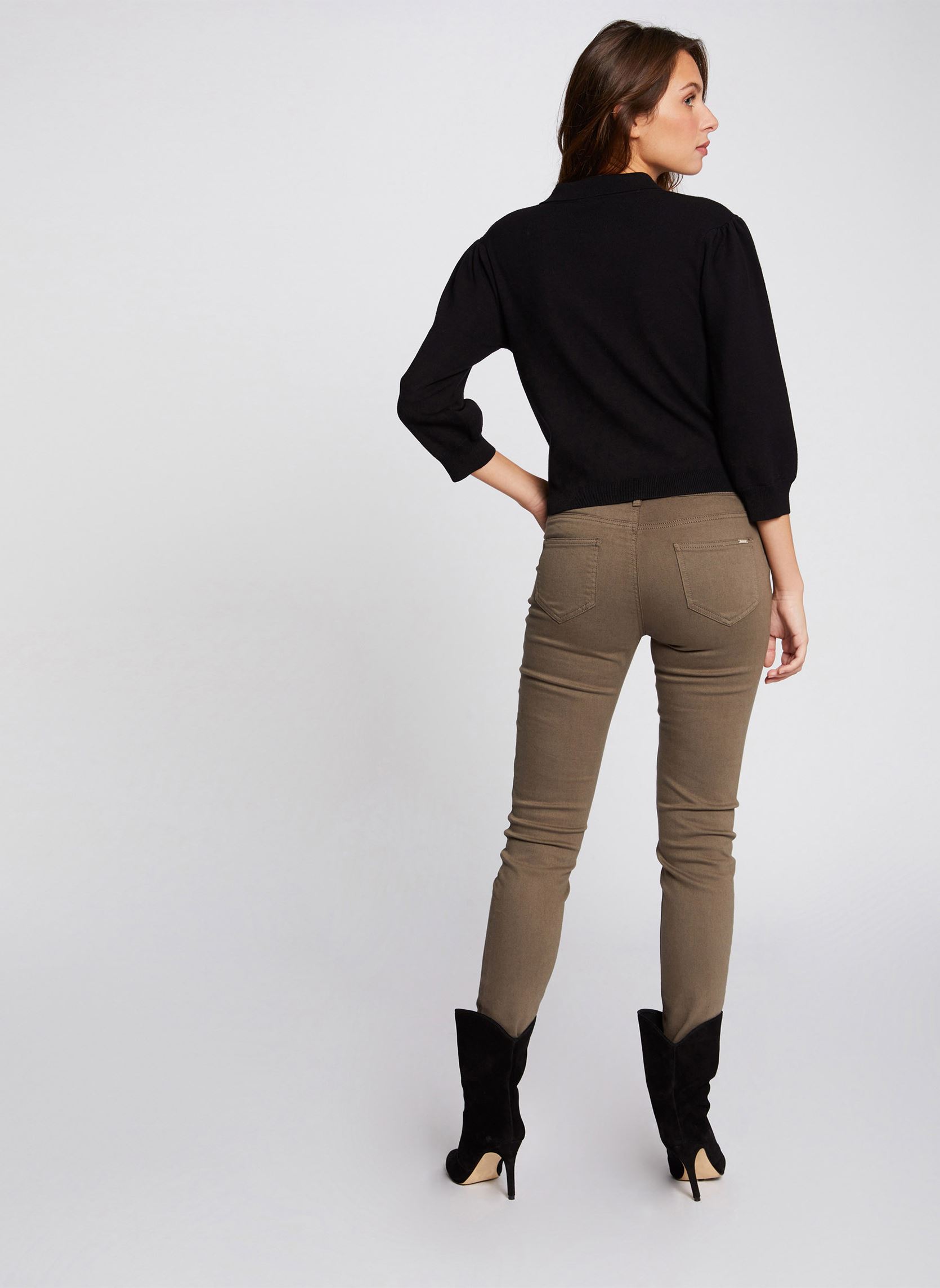 Pantalons droit 211-PETRA femme vert Morgan Pantalons droit 211-PETRA femme vert THYM