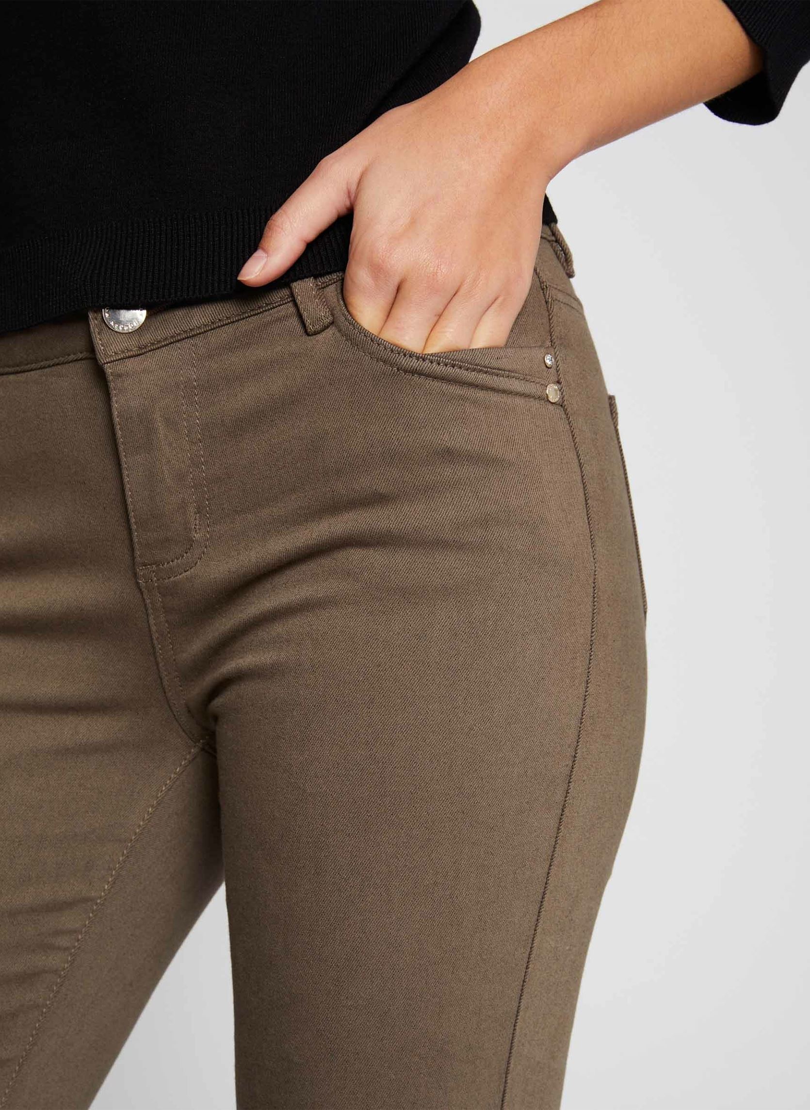 Pantalons droit 211-PETRA femme vert Morgan Pantalons droit 211-PETRA femme vert THYM