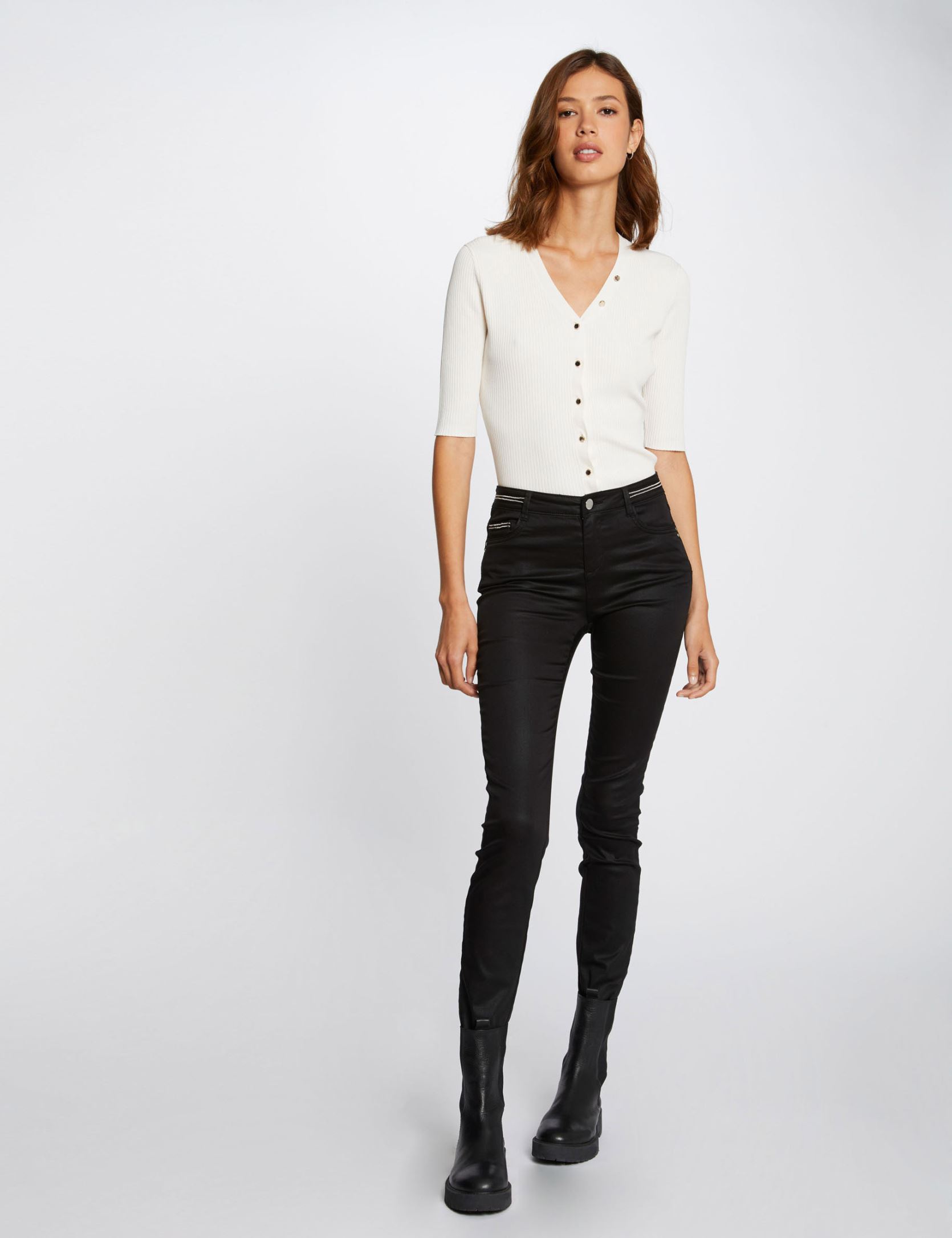 Pantalons droit 212-PALONA femme noir Morgan Pantalons droit 212-PALONA femme noir NOIR