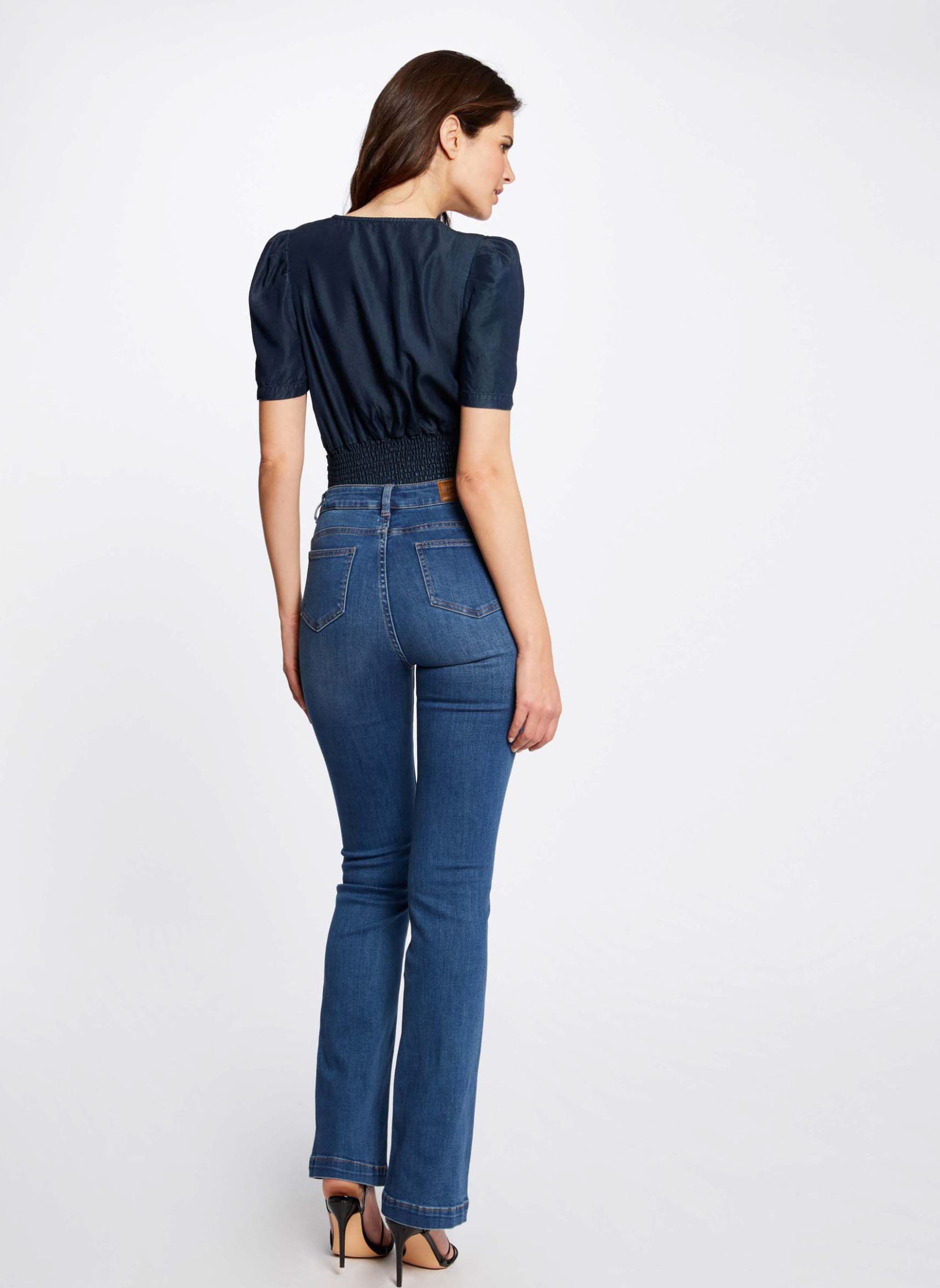 Rechte jeans / Straight Leg Jeans 222-PKELY dames blauw Morgan Rechte jeans / Straight Leg Jeans 222-PKELY dames blauw 0090232-308