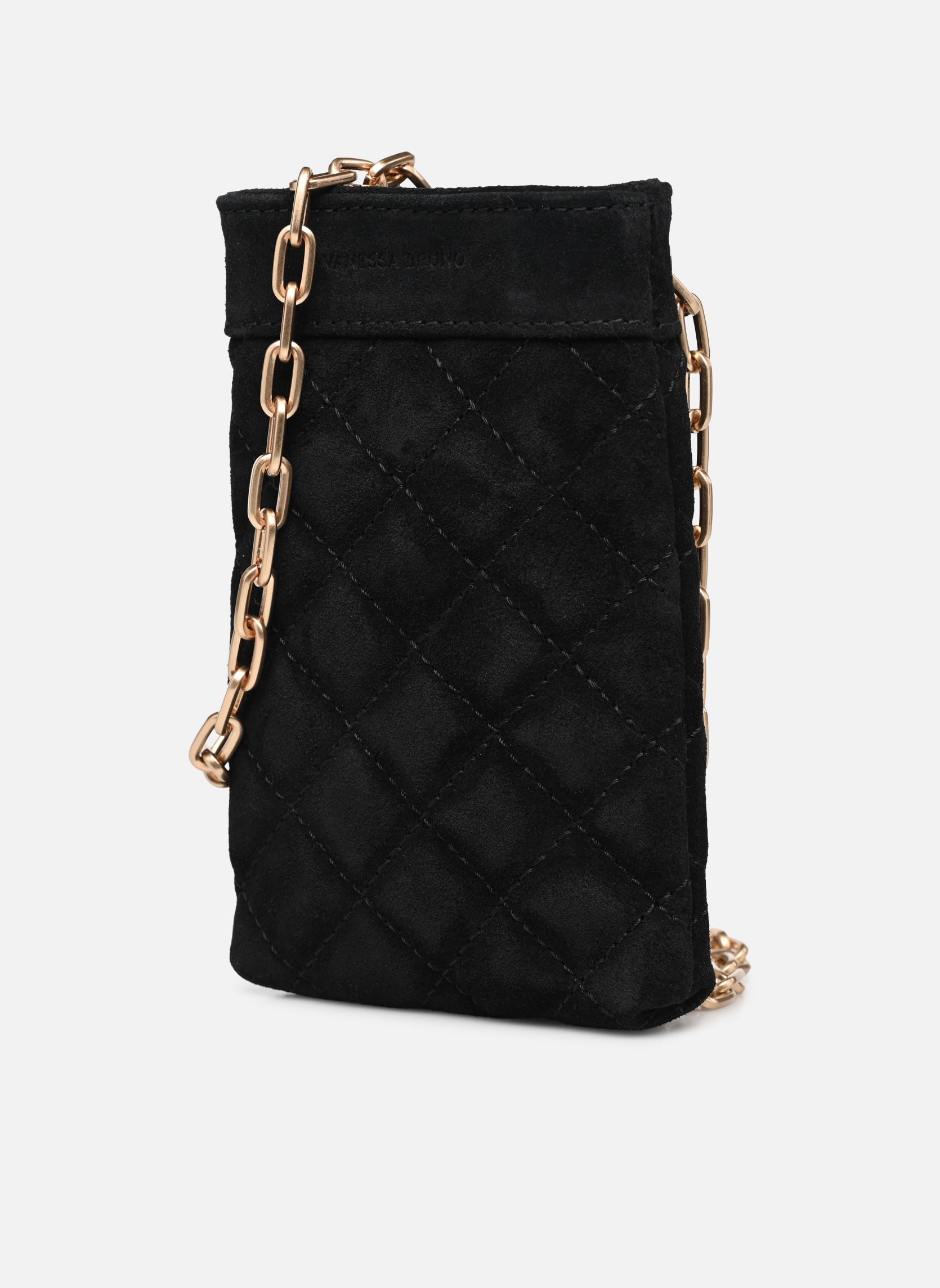 Pochette Phone Case Moon En Suede Matelasse donna nero Vanessa Bruno Pochette Phone Case Moon En Suede Matelasse donna nero NOIR