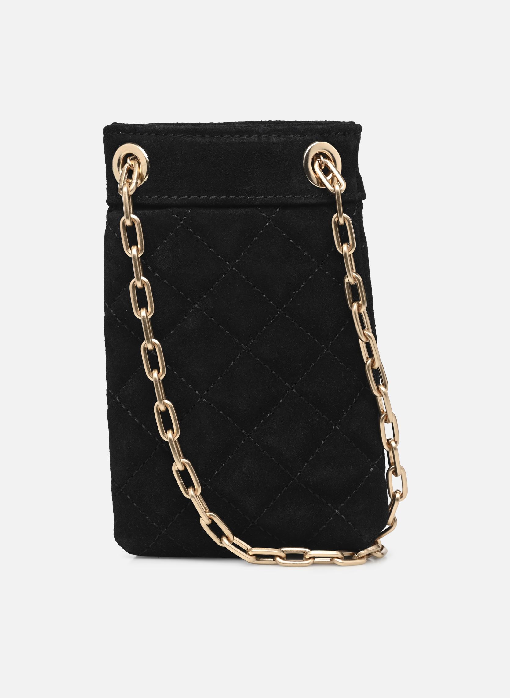 Pochette Phone Case Moon En Suede Matelasse donna nero Vanessa Bruno Pochette Phone Case Moon En Suede Matelasse donna nero NOIR