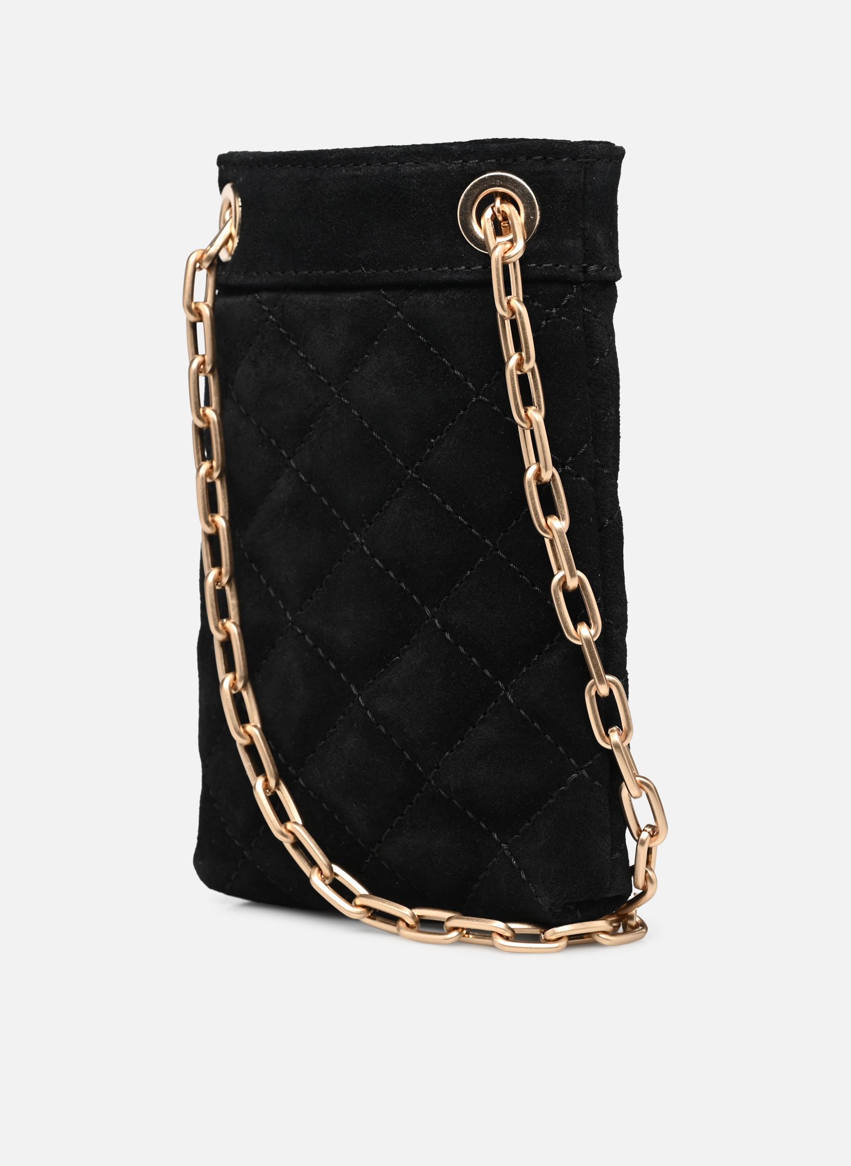 Pochette Phone Case Moon En Suede Matelasse donna nero Vanessa Bruno Pochette Phone Case Moon En Suede Matelasse donna nero NOIR