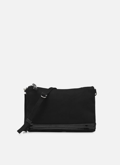 Girly HandBags Pochette Da Donna In Tessuto Glitterato Con Fiocco - Nera, Dimensioni 21x13x6 Cm, Tracolla Staccabile