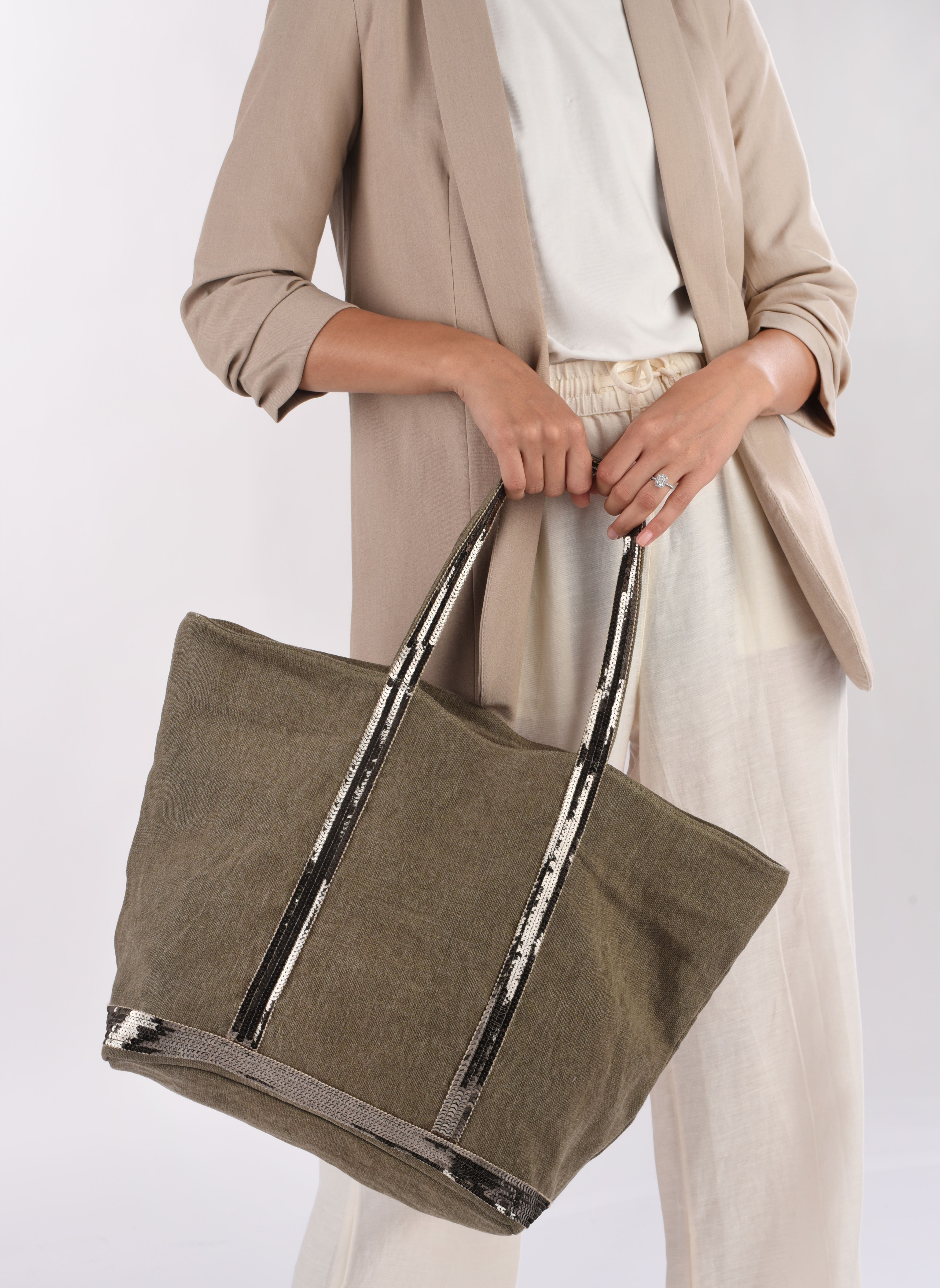 Vanessa Bruno Cabas Cabas L Porte Epaule Zippe En Lin Et