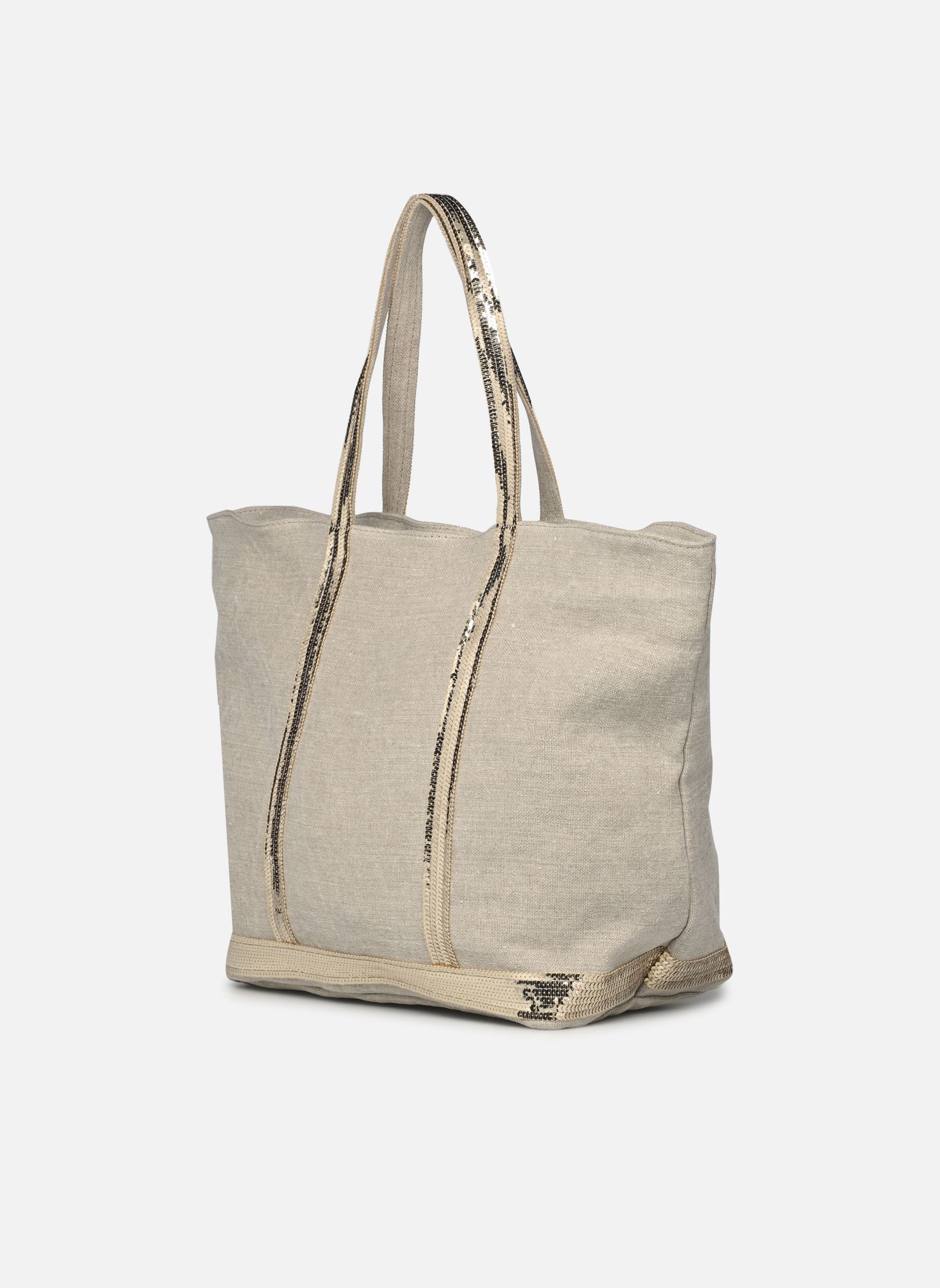 Grote winkelzak Cabas L Porte Epaule Zippe En Lin Et Pai dames beige Vanessa Bruno Grote winkelzak Cabas L Porte Epaule Zippe En Lin Et Pai dames beige SABLE