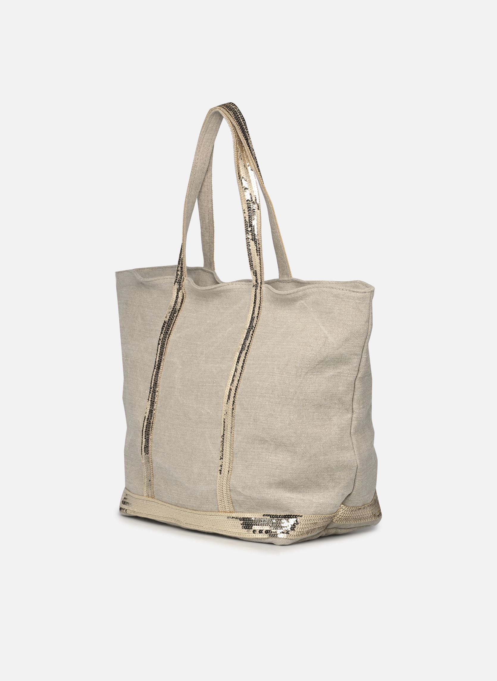 Grote winkelzak Cabas L Porte Epaule Zippe En Lin Et Pai dames beige Vanessa Bruno Grote winkelzak Cabas L Porte Epaule Zippe En Lin Et Pai dames beige SABLE