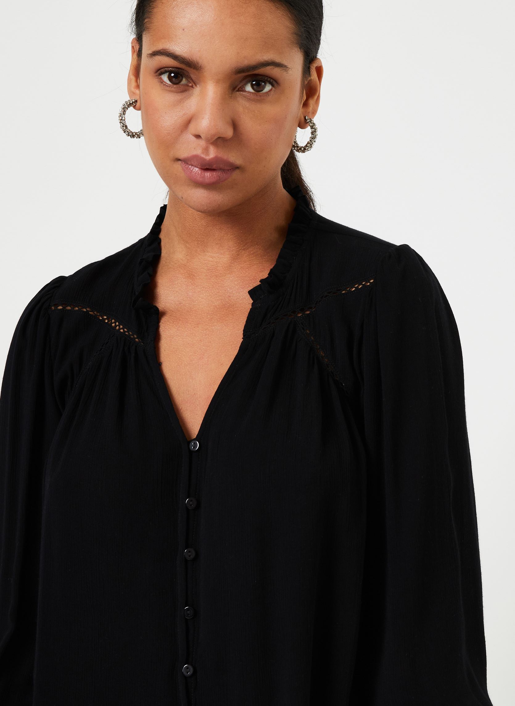 Hemden Chemise Hugoline dames zwart ARTLOVE Hemden Chemise Hugoline dames zwart BLACK