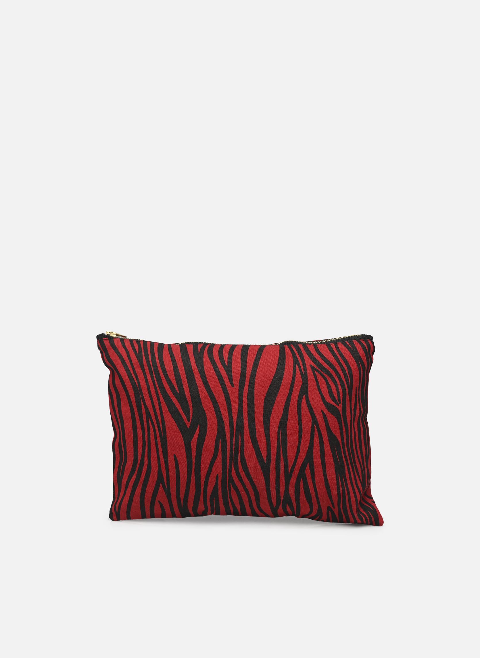Clutches Barbette - The Cool Pouch - Medium dames rood RIVE DROITE PARIS Clutches Barbette - The Cool Pouch - Medium dames rood Zebra Vibrant Red
