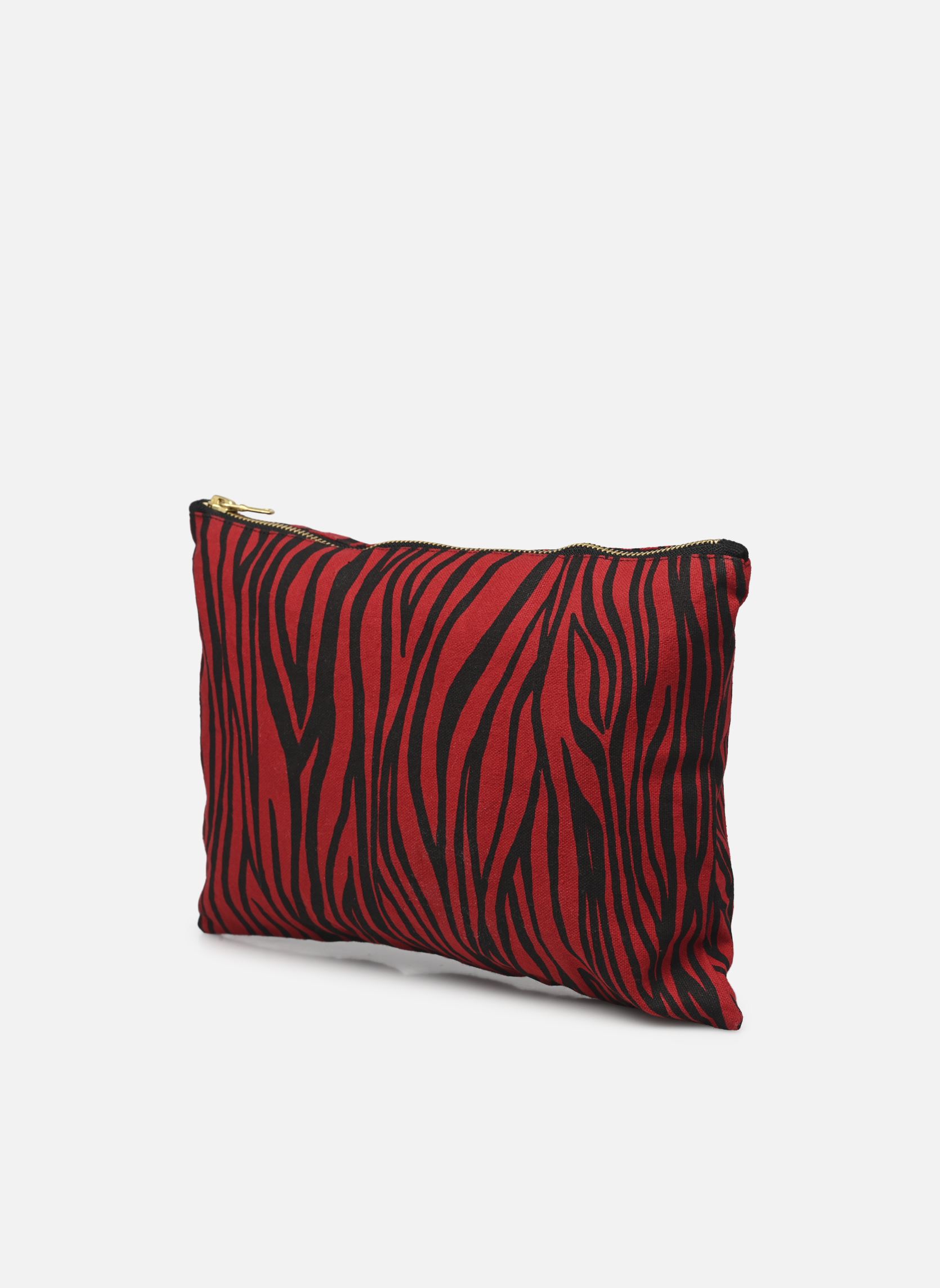 Clutches Barbette - The Cool Pouch - Medium dames rood RIVE DROITE PARIS Clutches Barbette - The Cool Pouch - Medium dames rood Zebra Vibrant Red